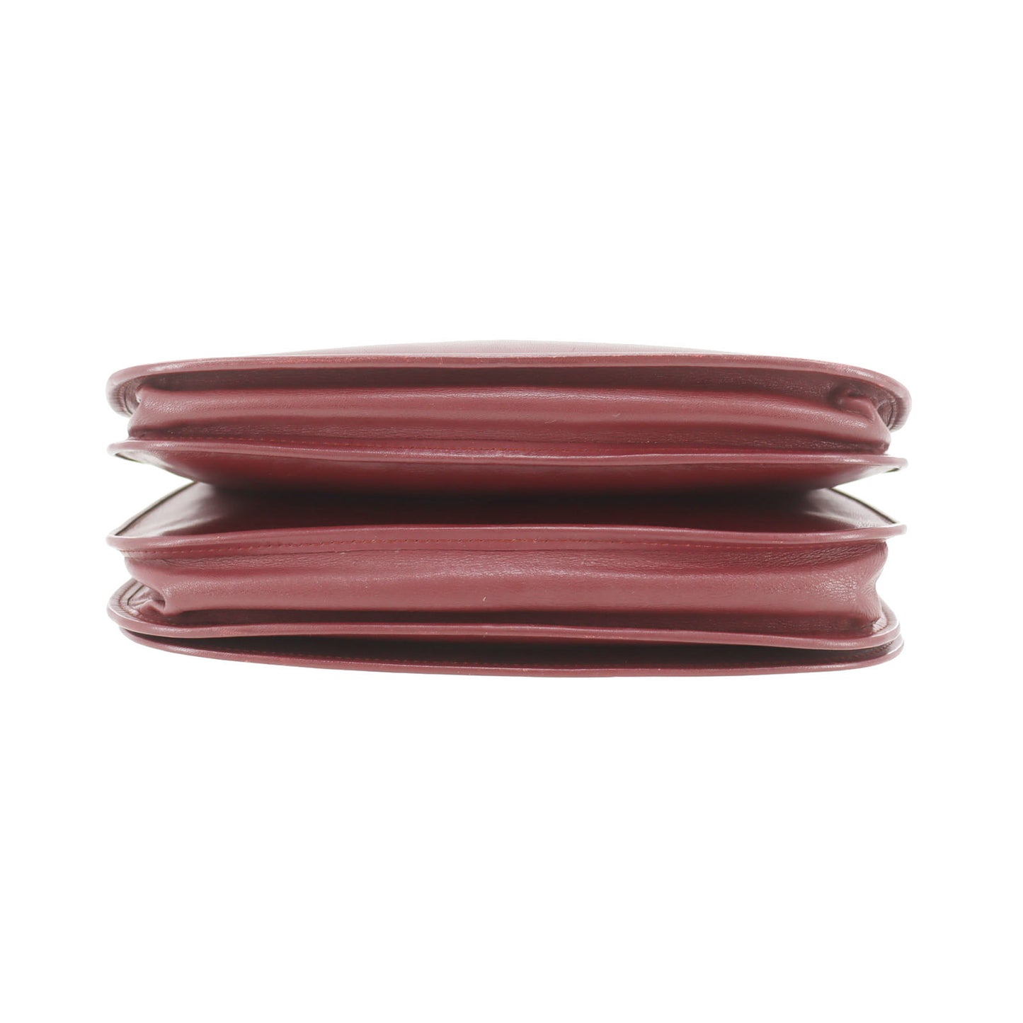 Cartier Must Line Crossbody Shoulder Bag Bordeaux Leather #AH78