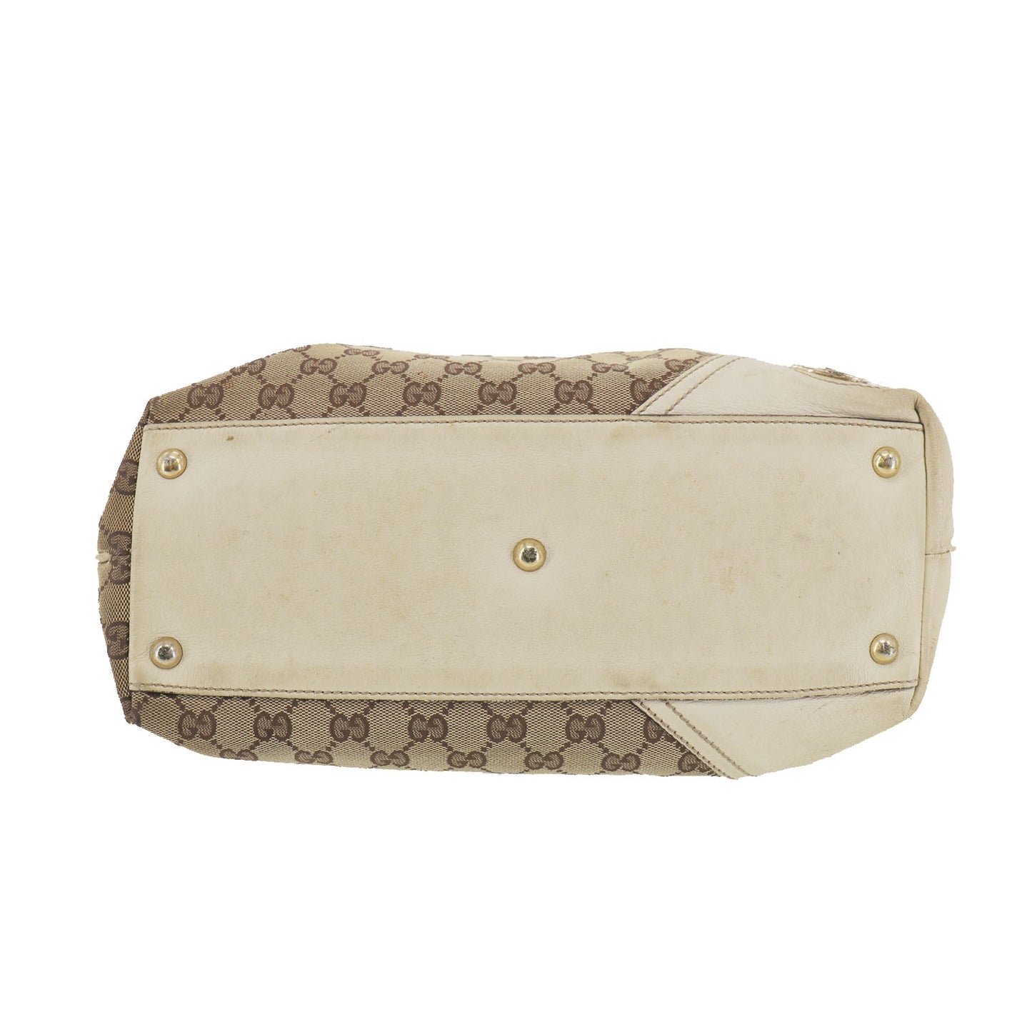 GUCCI Original GG Canvas Shoulder Tote Bag Brown #EG515