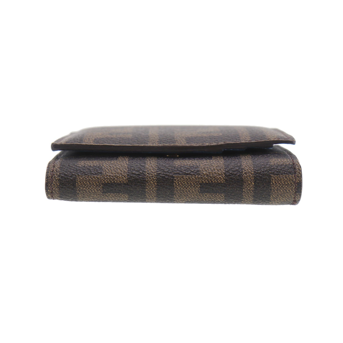 FENDI Zucca Bi-fold Wallet Brown PVC Leather #CU206