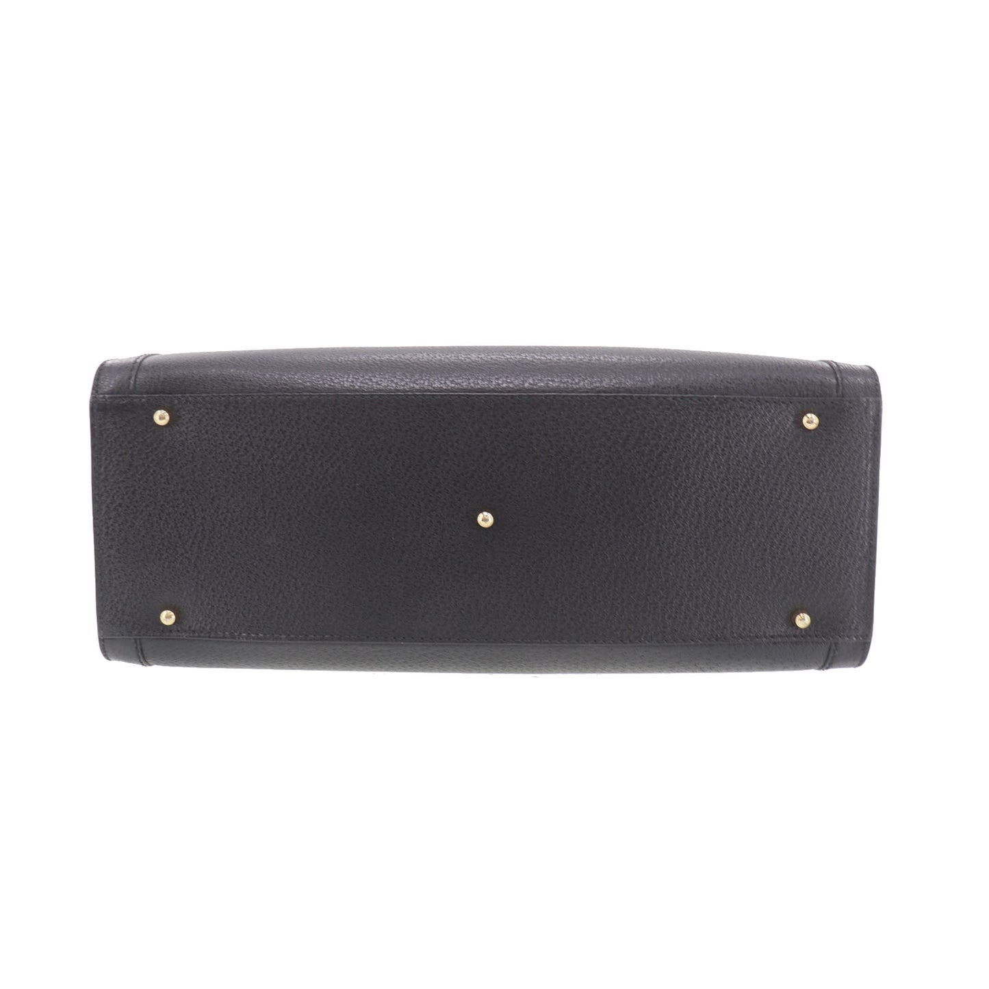 GUCCI Bamboo Handbag Black Leather #CA801