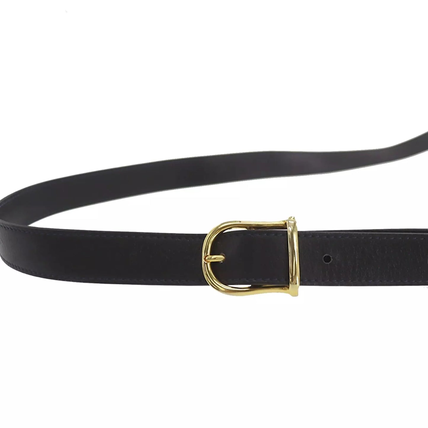 CELINE Logos Shoulder Bag Navy Leather #AH82