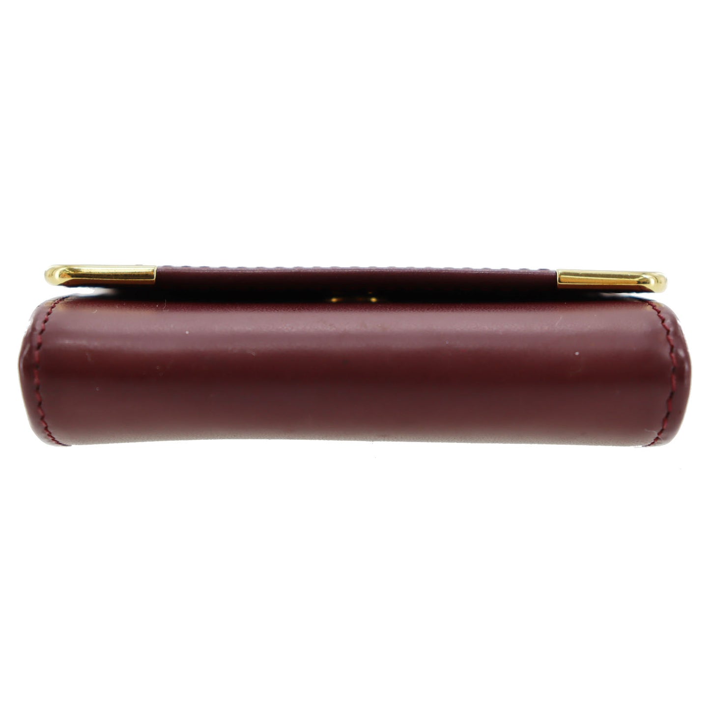 Cartier Logos Must Line Coin Case Bordeaux Leather #AH294