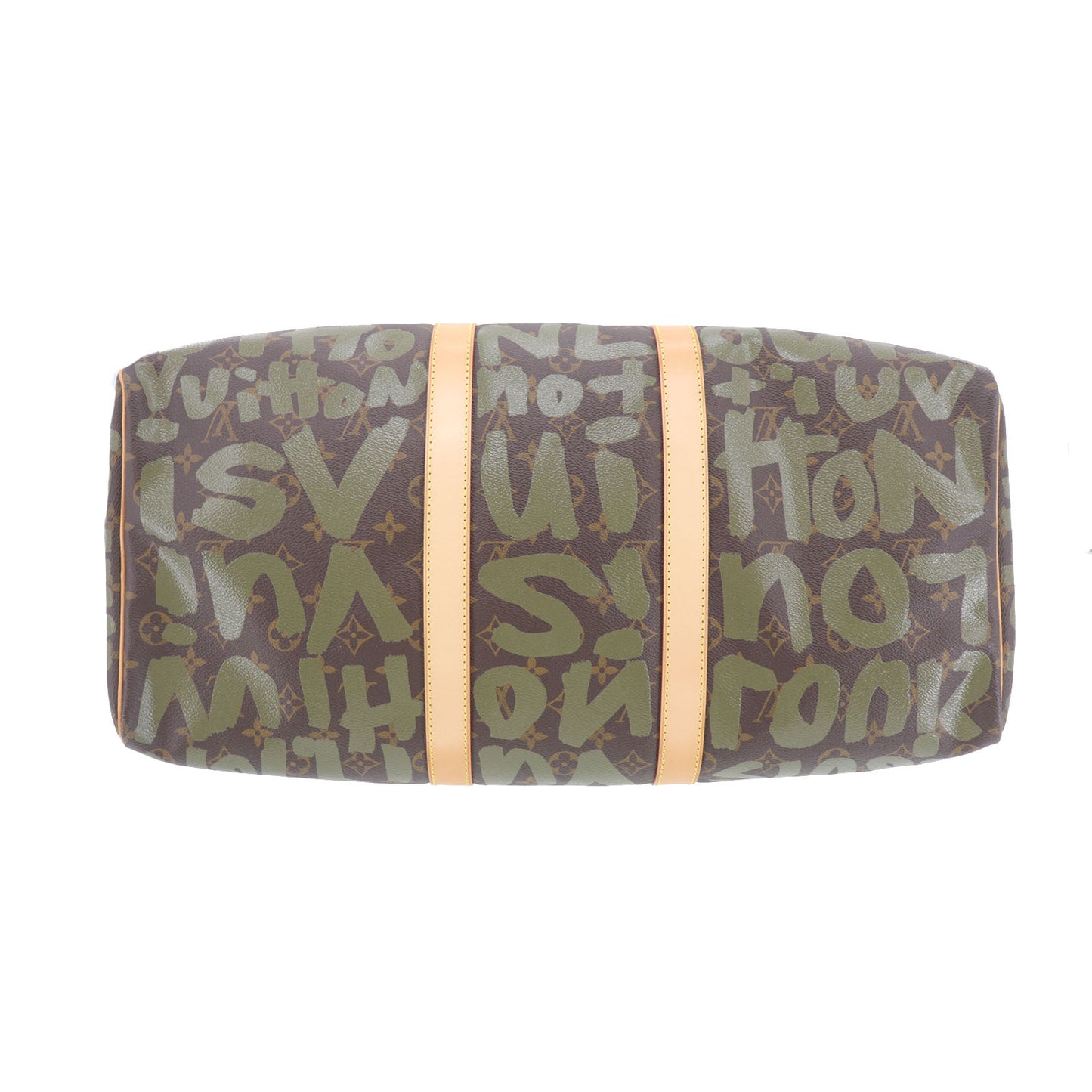 Louis Vuitton LV M92196 Graffiti Boston Bag Keepall 50 Khak #EH232