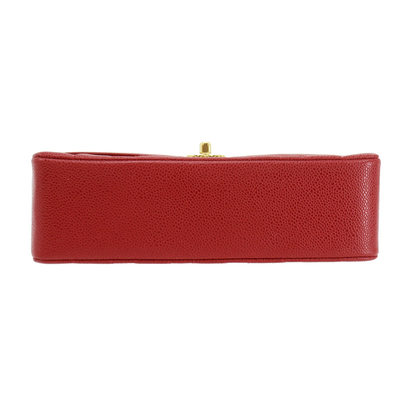 CHANEL Diana Shoulder Bag Red Caviar Skin Leather #CK715