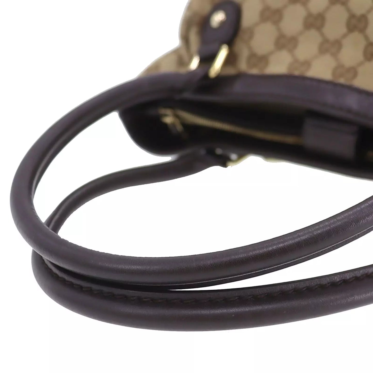 GUCCI Sukey GG Canvas Handbag Tote Brown #CT722