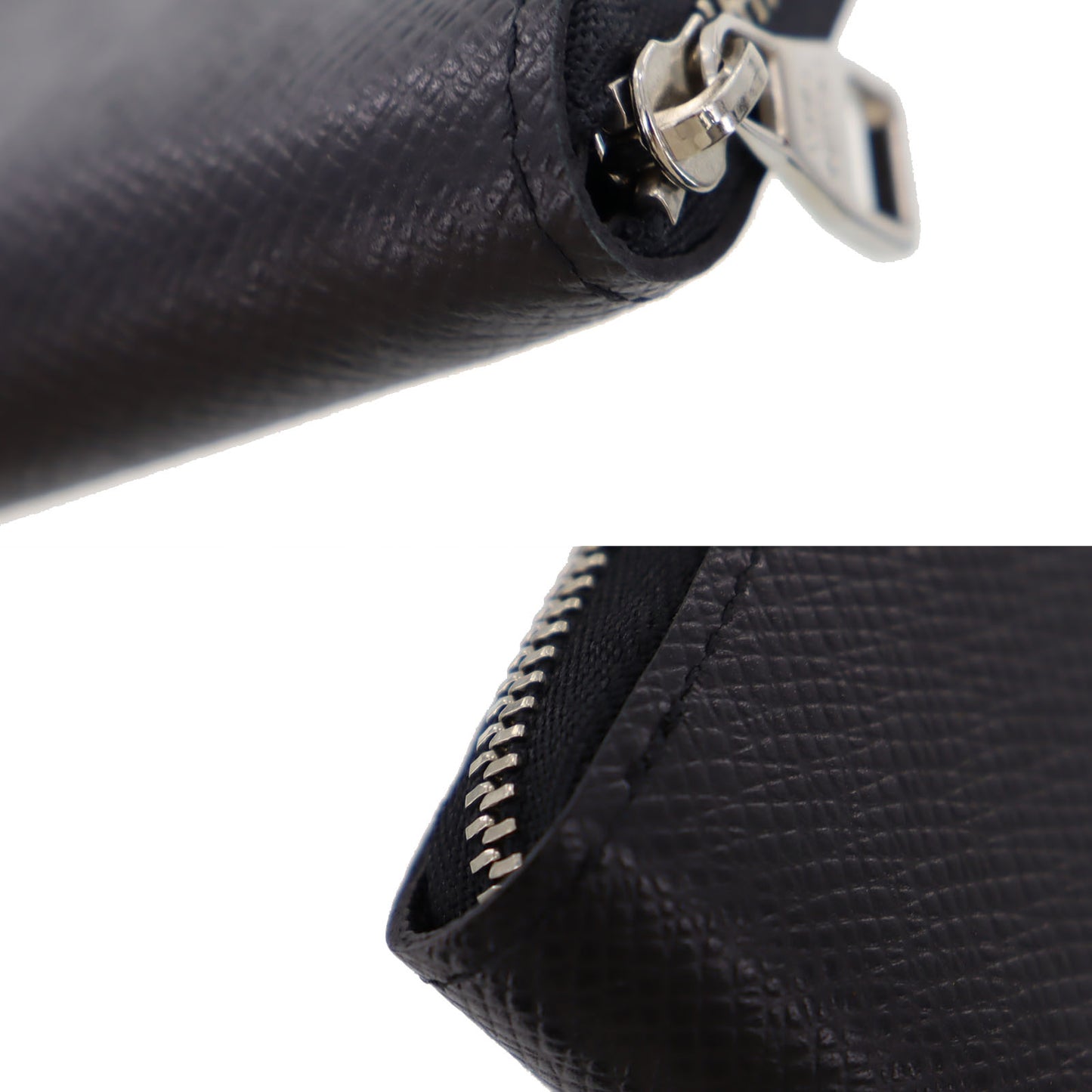 LOUIS VUITTON LV Zippy Coin Case Black Taiga Leather M30511 #AG676