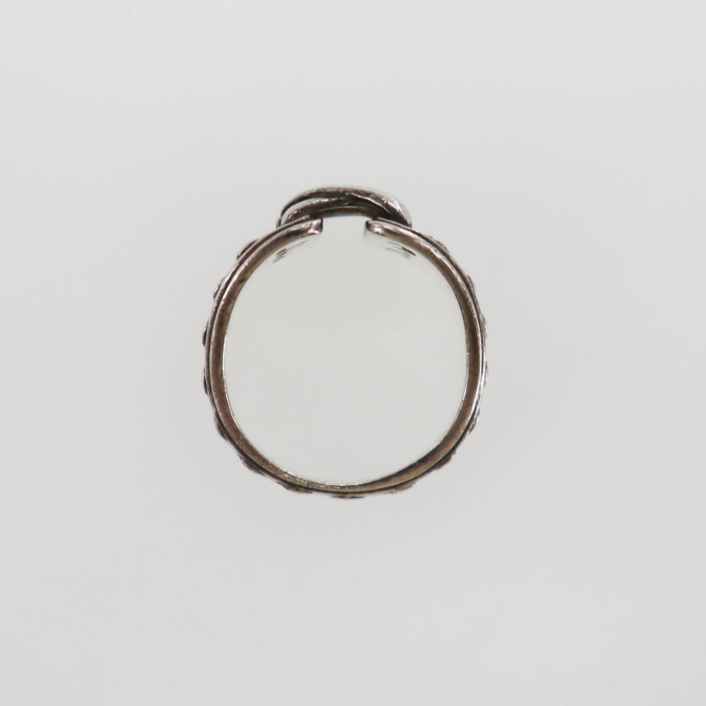 HERMES Lace up Finger Ring Silver 925 #CN466