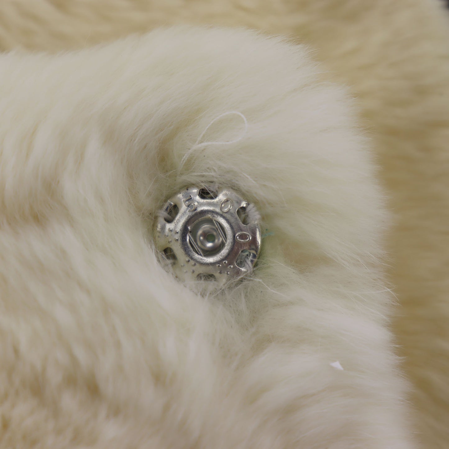 CHANEL CC Logos Fur Scarf Muffler 100% Rabbit White #CO713