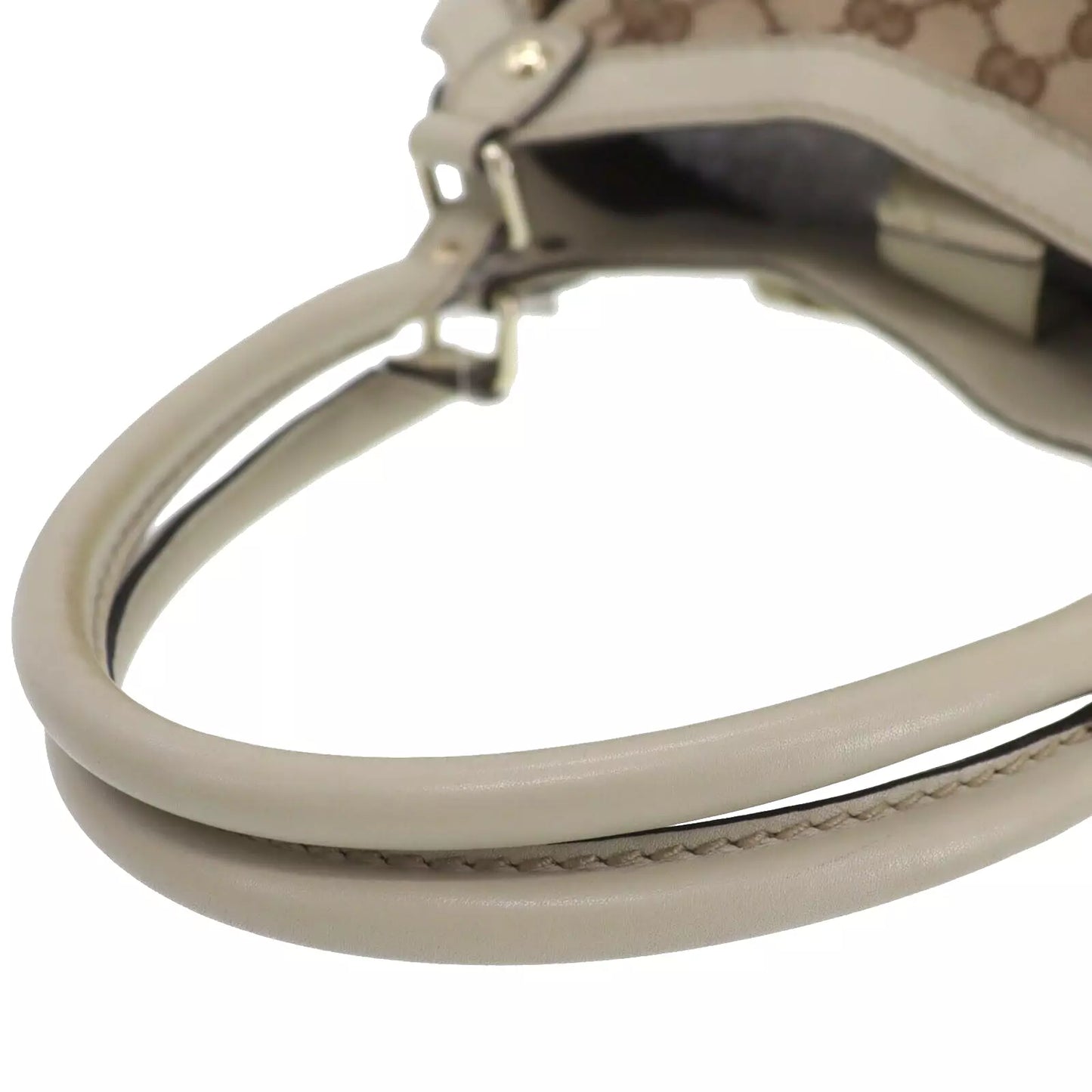 GUCCI Original GG Canvas Handbag Tote Beige #CS887