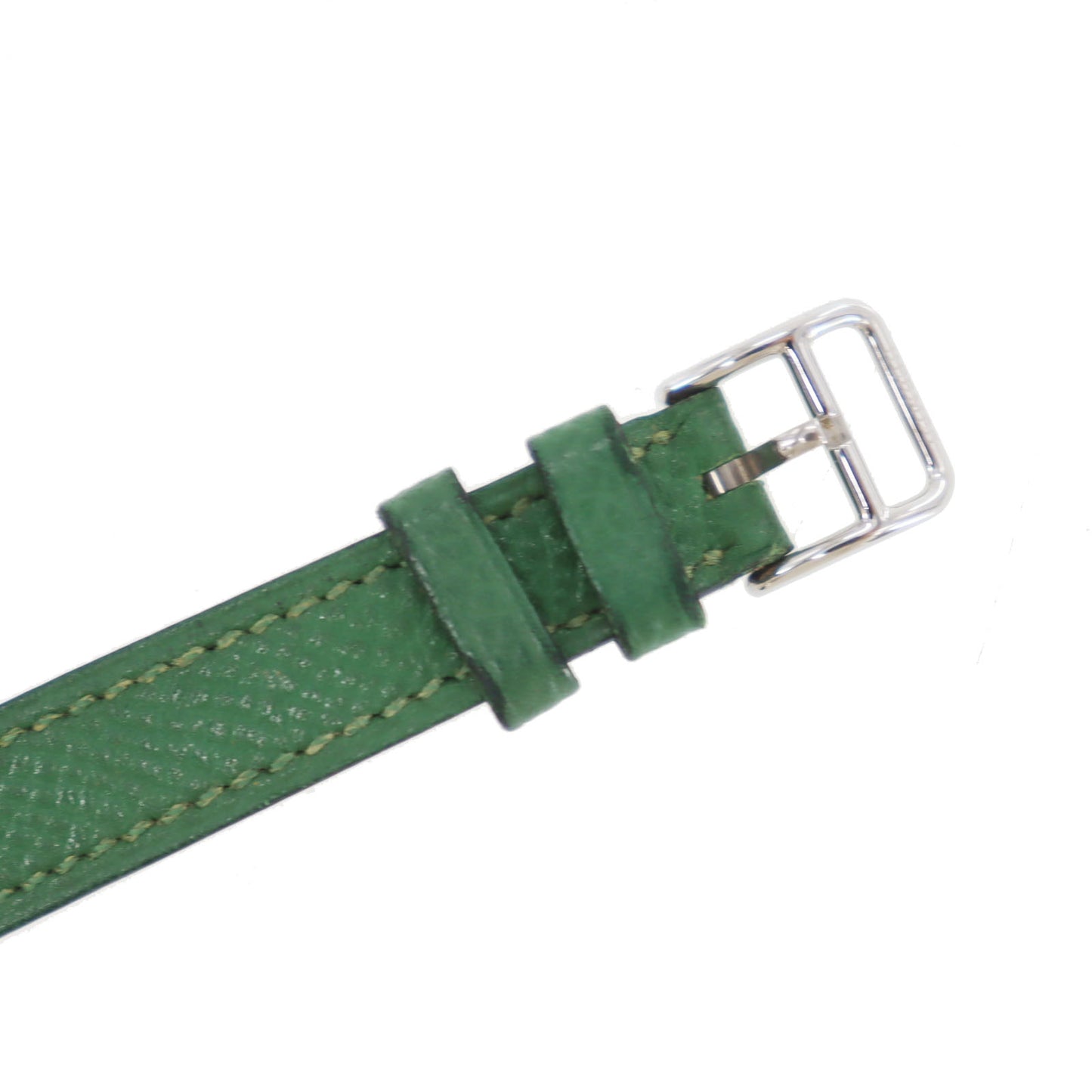 HERMES Ladies Watch Serie Green Silver 276071 #CX794