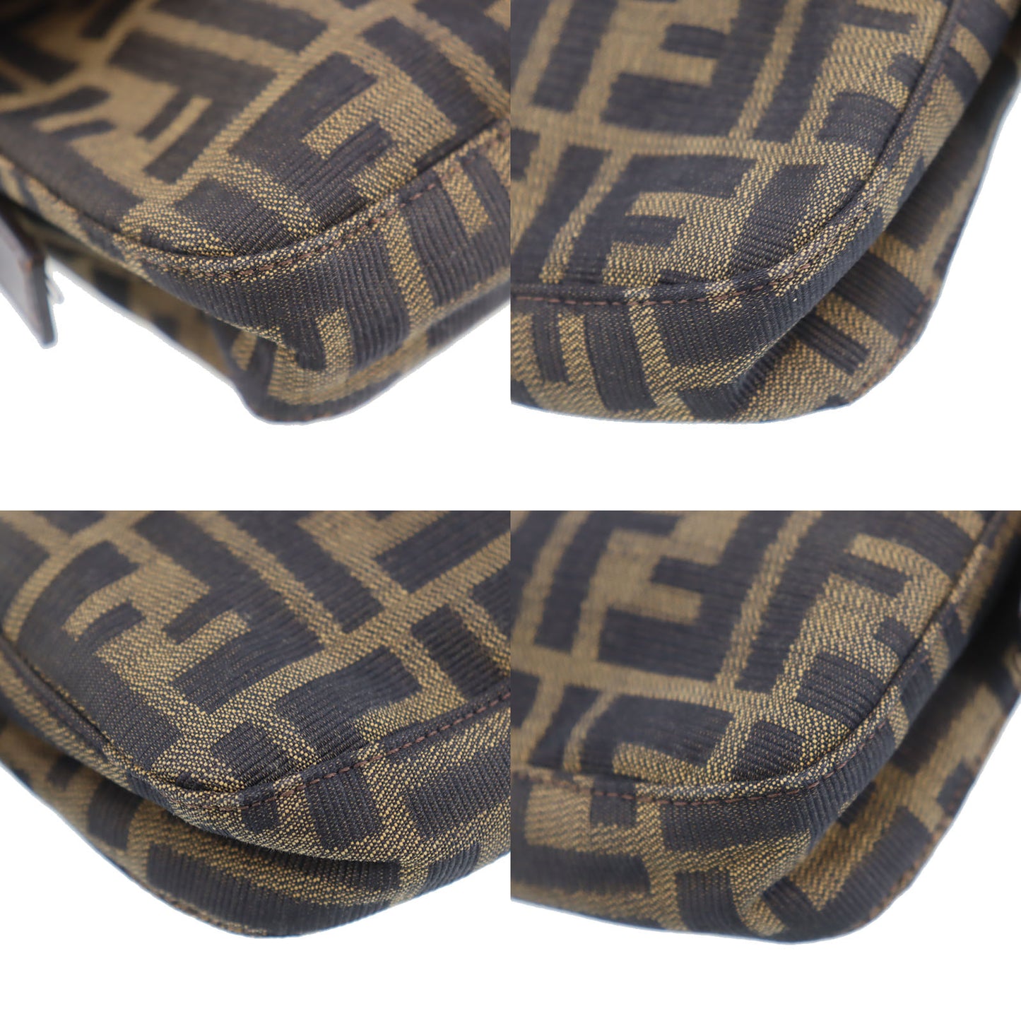 FENDI Zucca Mamma Bucket Handbag Brown #CO753