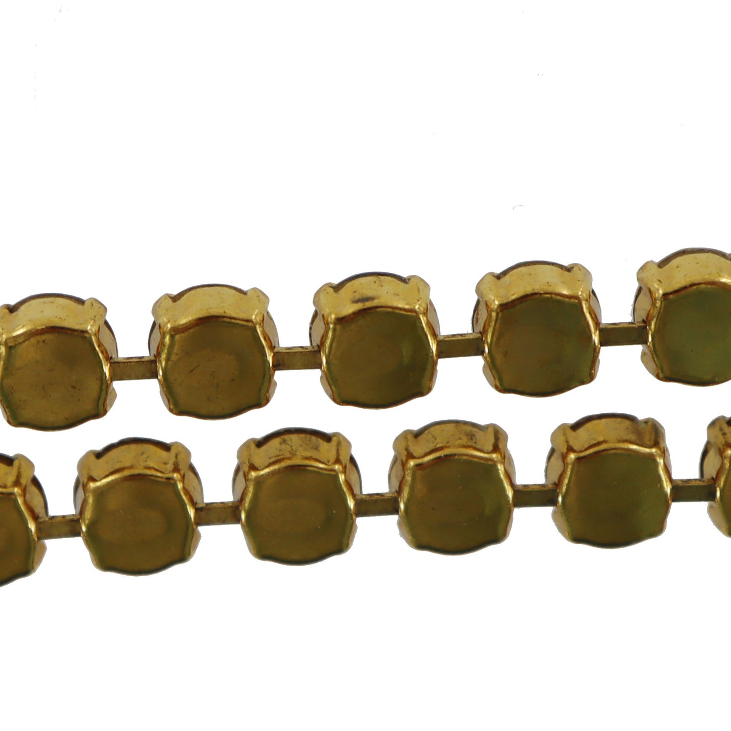 CHANEL CC Logos Rhineston Belt Gold Plated 96 P #CS201