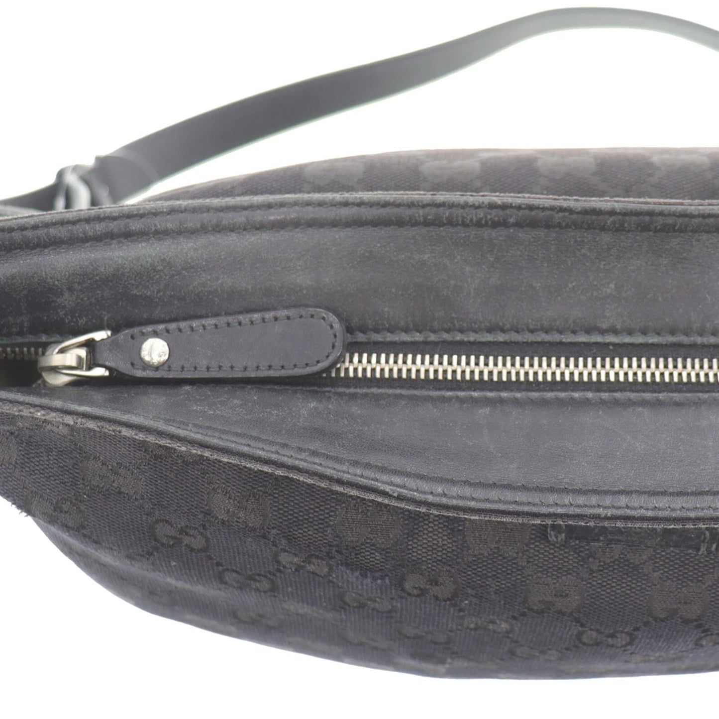 GUCCI Original GG Canvas Crossbody Shoulder Bag Black #AH641