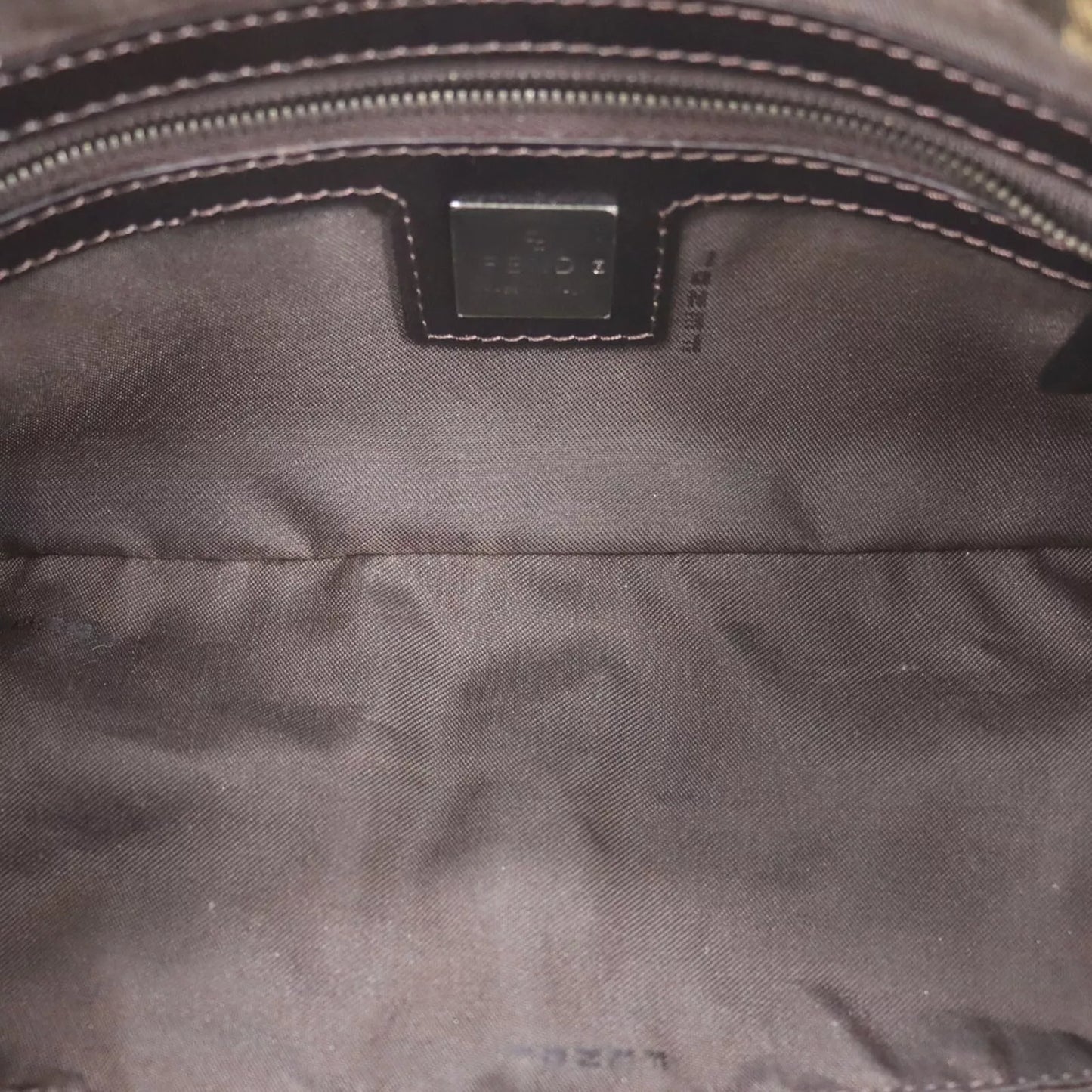 FENDI Zucca Mamma Bucket Handbag Brown #CT64