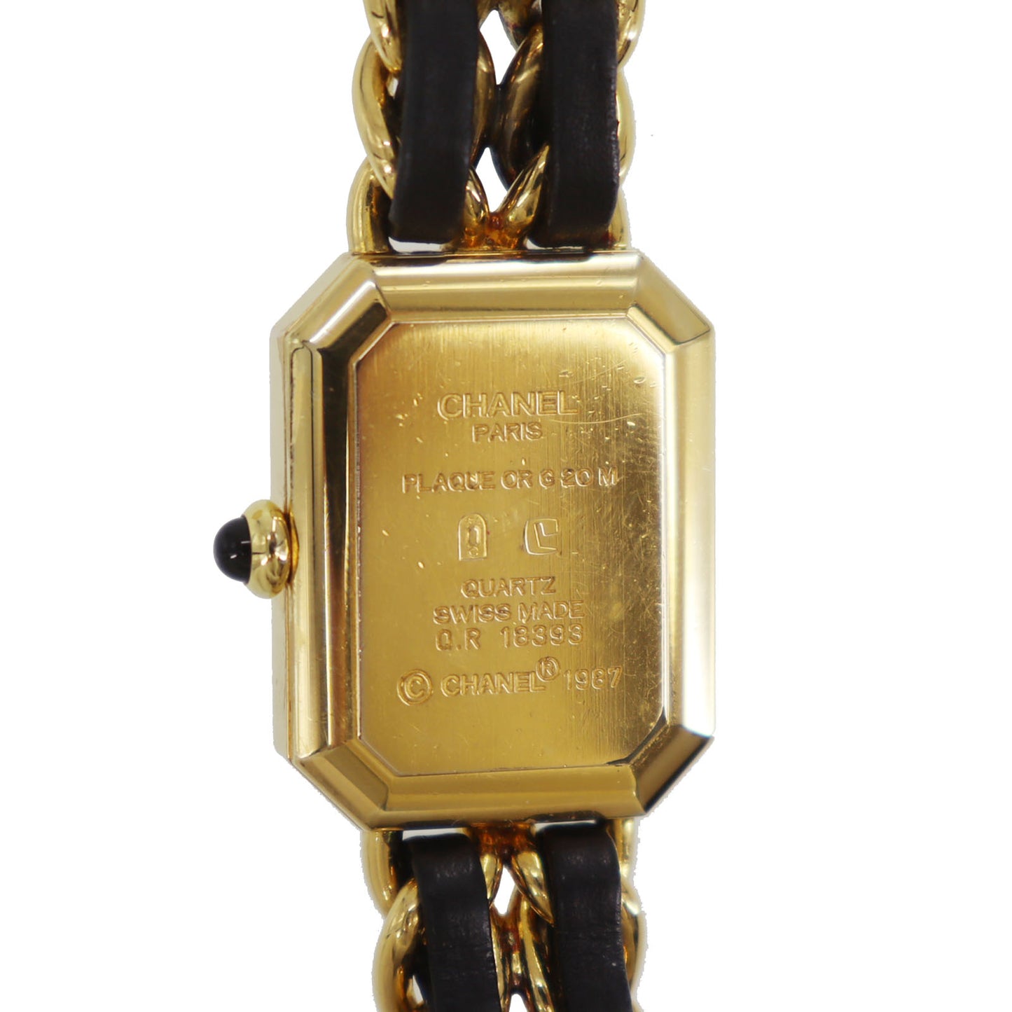 CHANEL Premiere Discontinued Wristwatches M Gold Black Quartz Swiss #CO496 S
