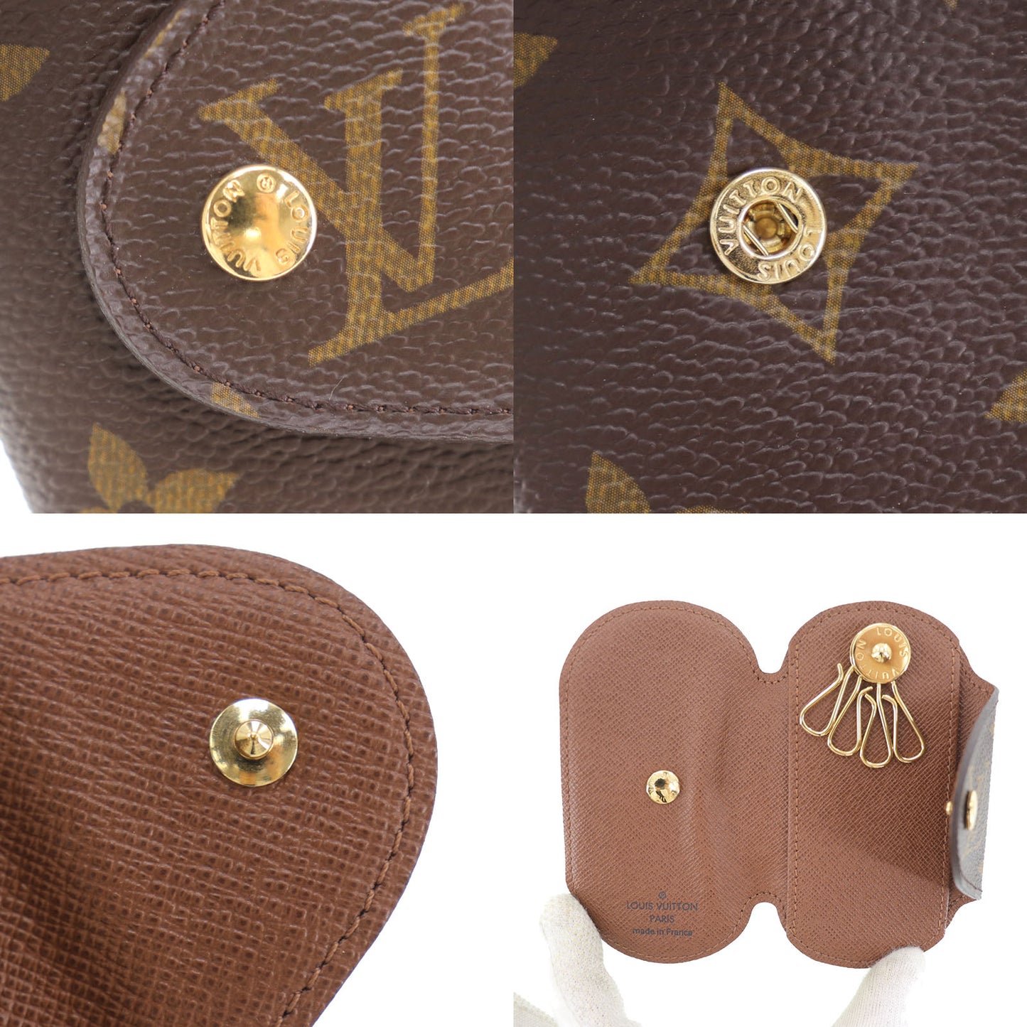 Louis Vuitton LV Multicleron 4 Key Case Monogram Leather M60115 #EG131