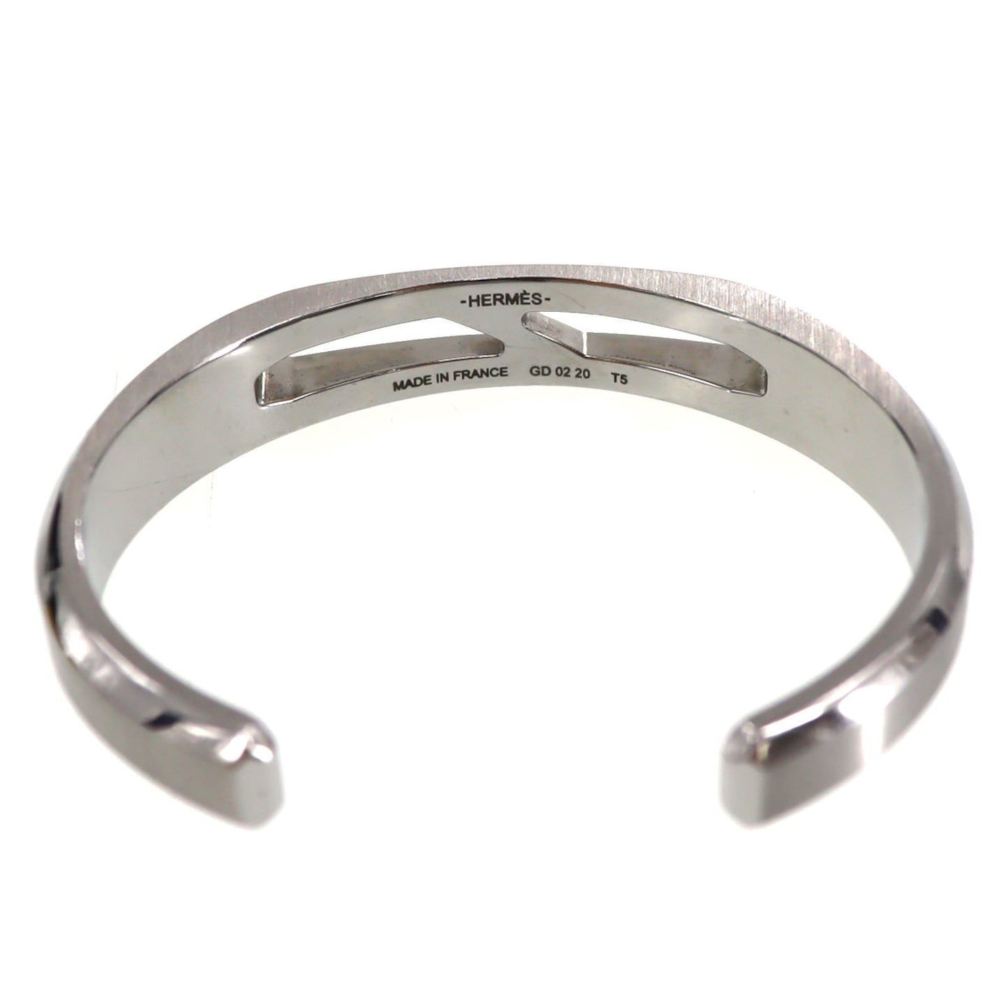Hermès Bangle Bracelet Silver GD 02 20 T5 #CF810