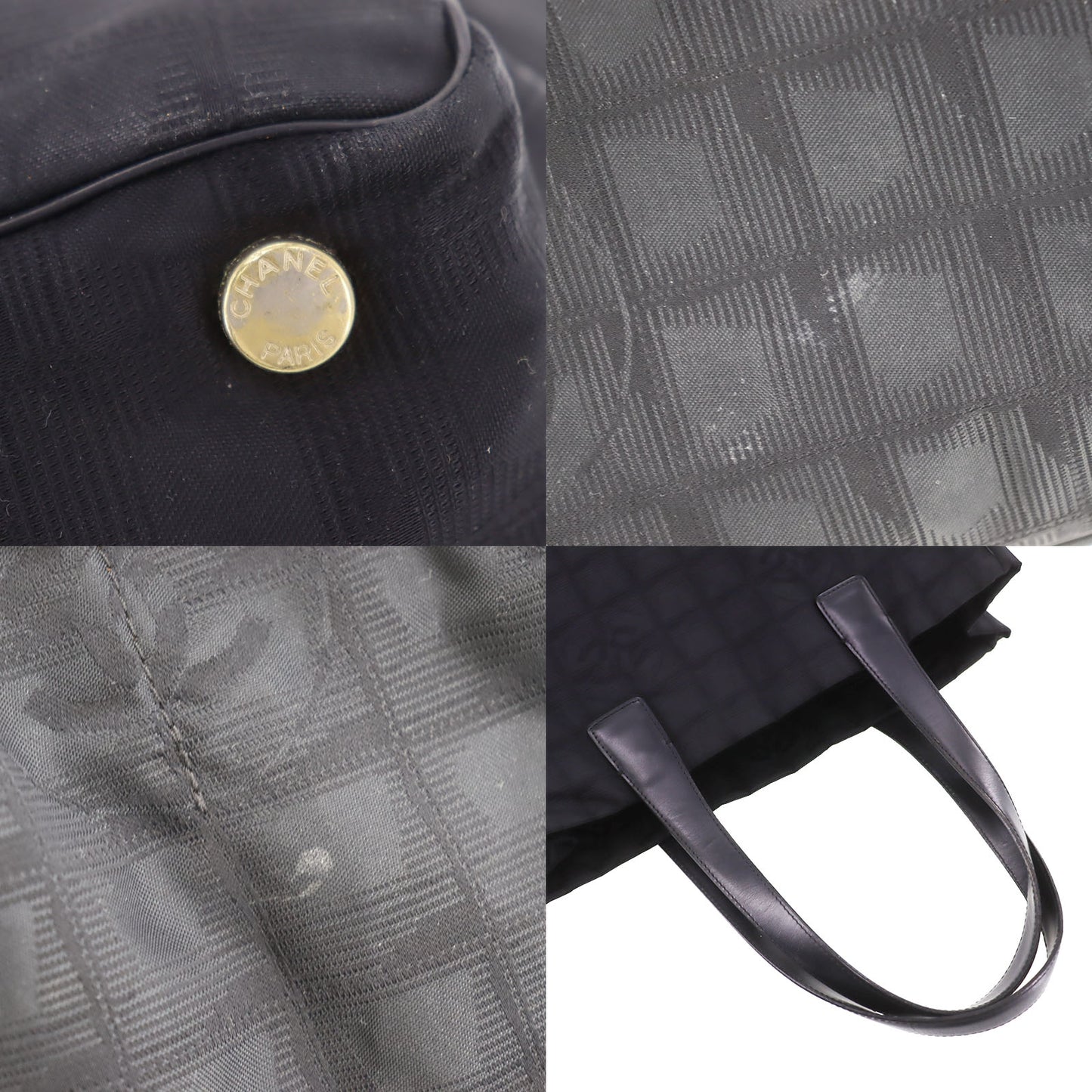 CHANEL New Travel Line Tote Bag Black Nylon #CG704
