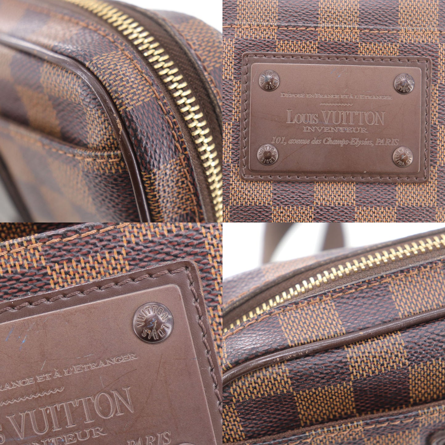 Louis Vuitton LV Brooklyn Damier Belt Bag Bum Bag N41101 #ED346