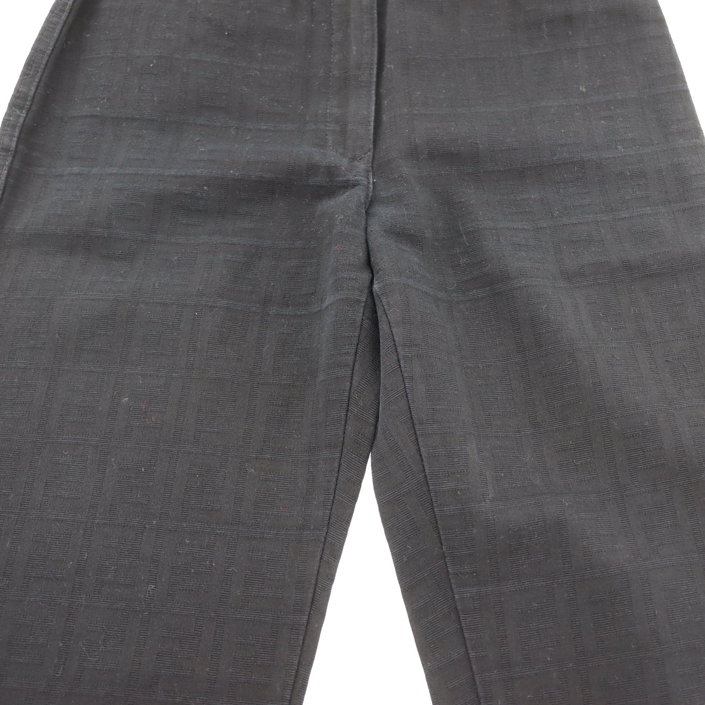 FENDI Roma Jeans Zucca Bottom Black Cotton 100% #AH314