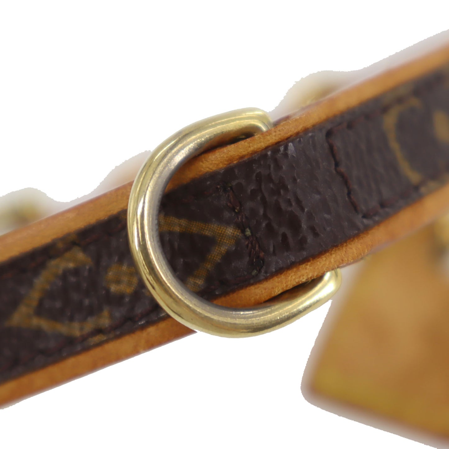 Louis Vuitton LV Collier Baxter Dog Collar MM & Dog Leash MM Monogram #CY753
