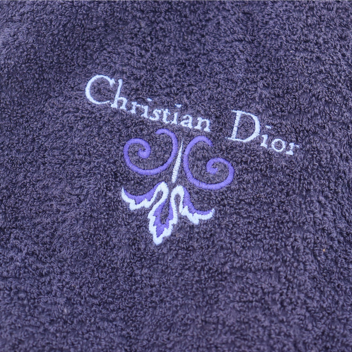 Christian Dior Long Sleeve Bathrobe Navy Cotton 100% L Size Japan #AG118