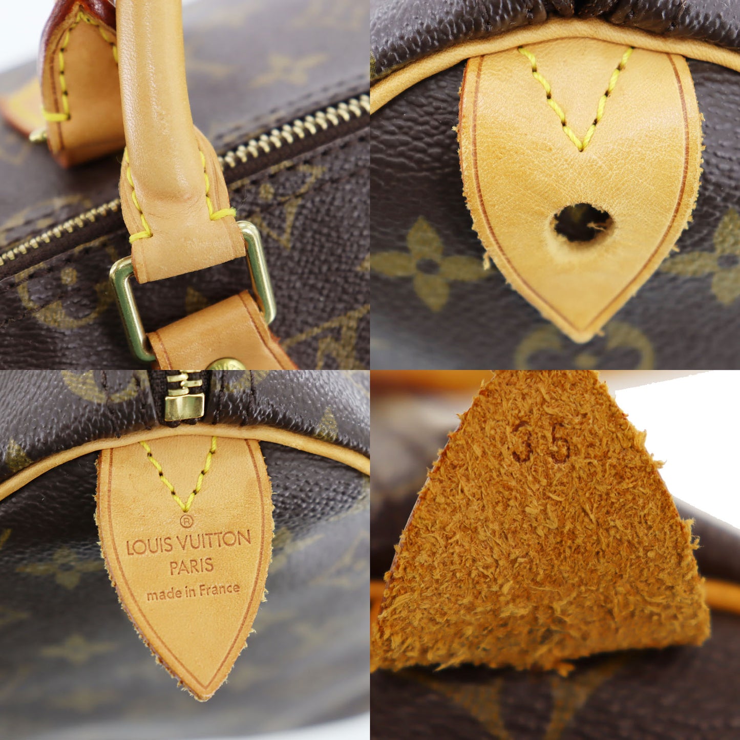 Louis Vuitton LV Speedy 35 Handbag Monogram Leather M41524 #BK581