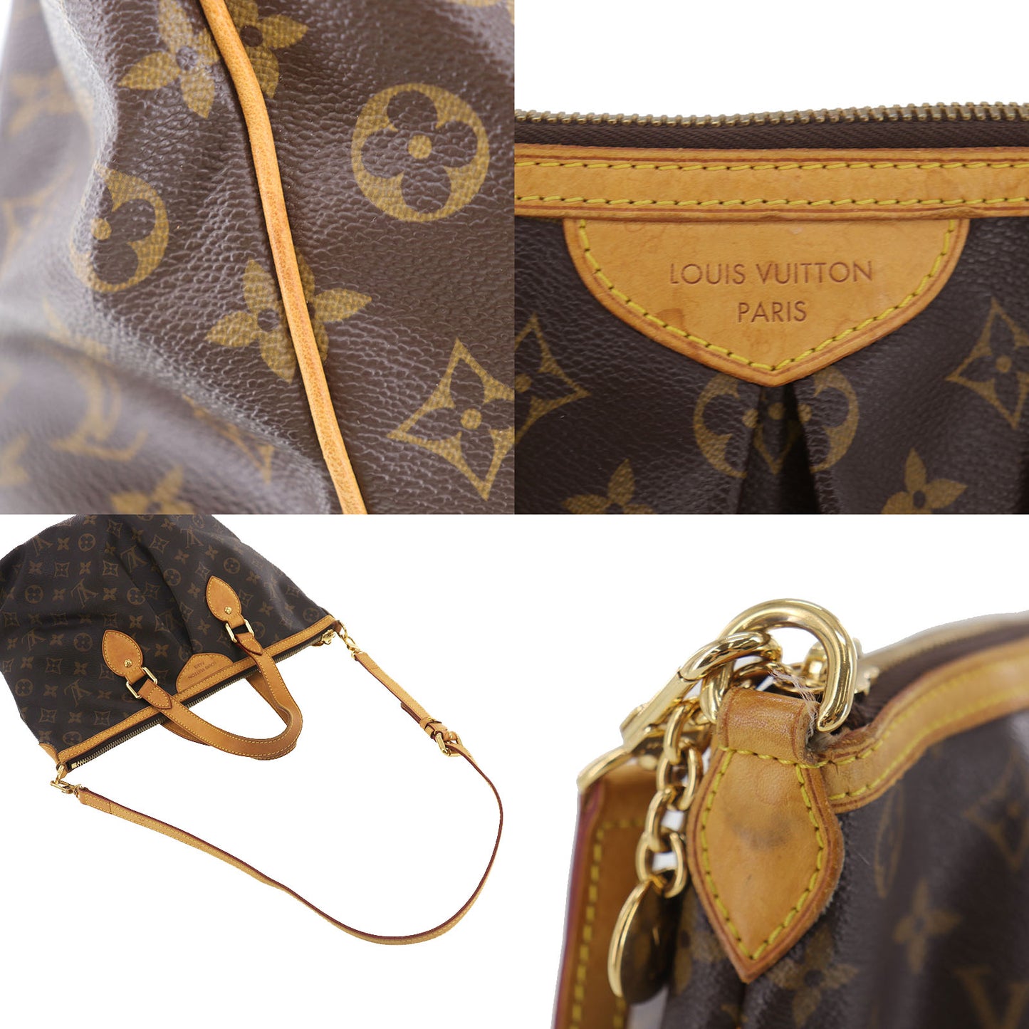 Louis Vuitton LV M40145 Monogram 2way Tote Handbag Palermo PM #CK945