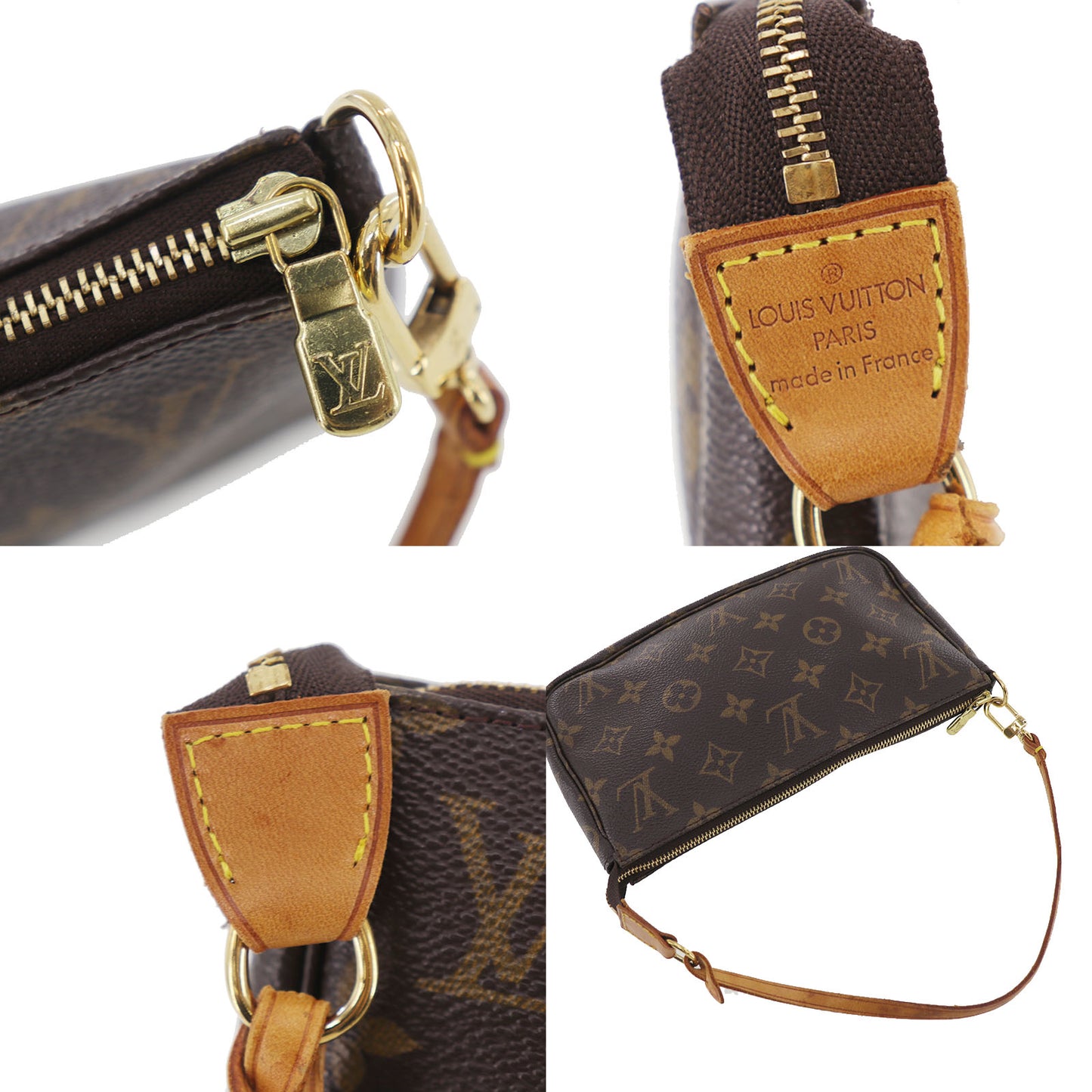 LOUIS VUITTON LV Pochette Accessories Monogram Pouch Handbag M51980 #CP451