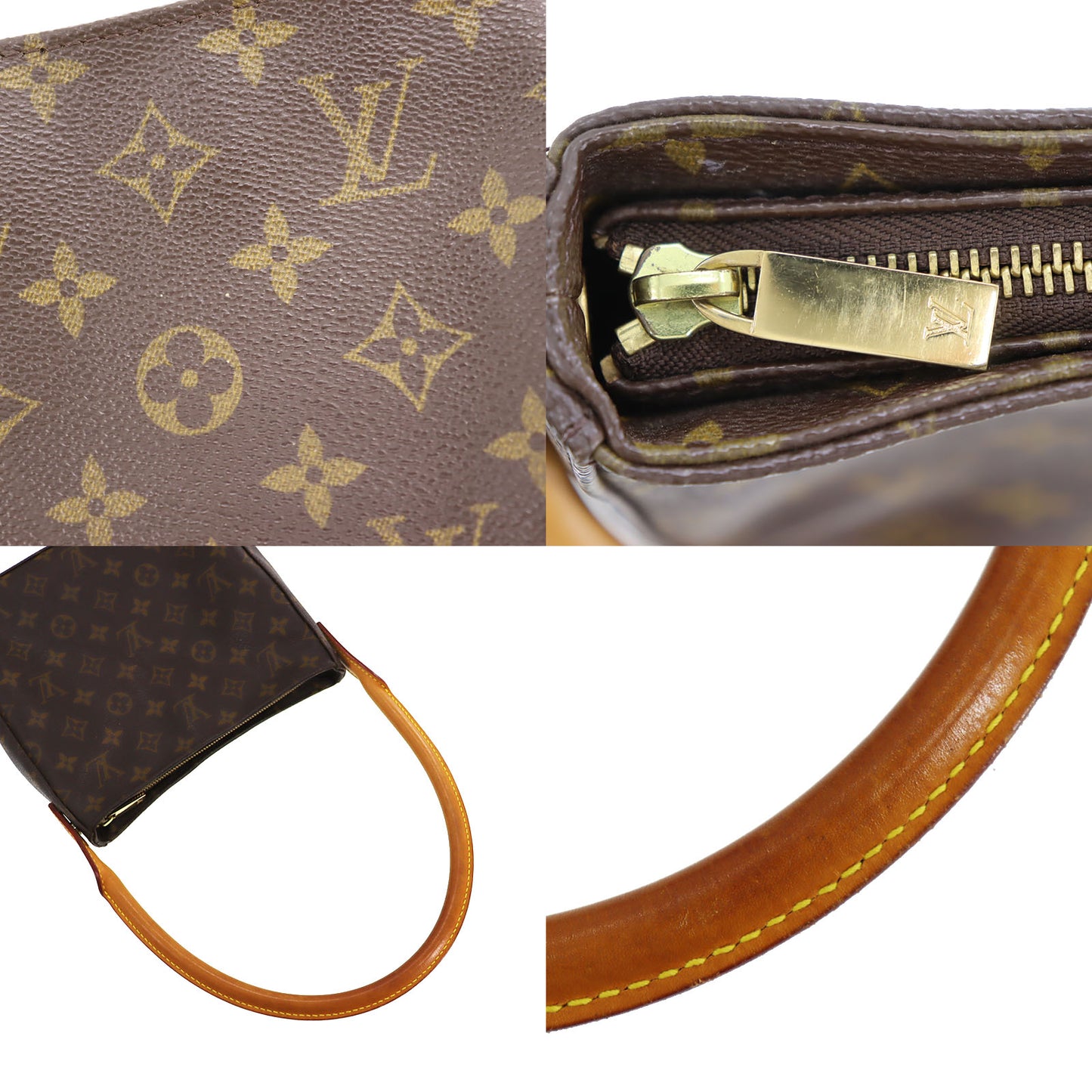 Louis Vuitton LV M51146 Monogram Shoulder Bag Looping MM #CF725