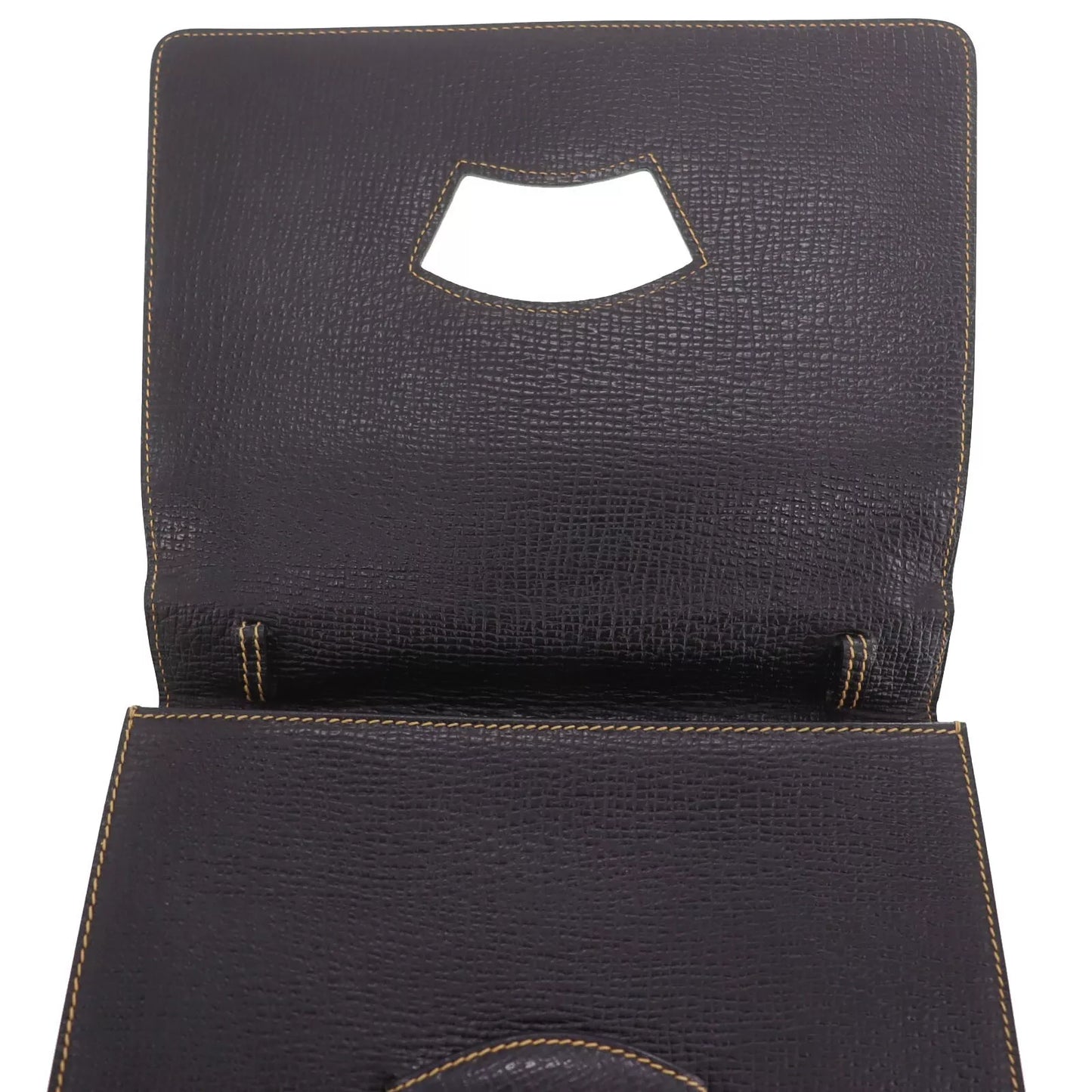 LOEWE Barcelona 2 Way Shoulder Handbag Black Leather #AH469