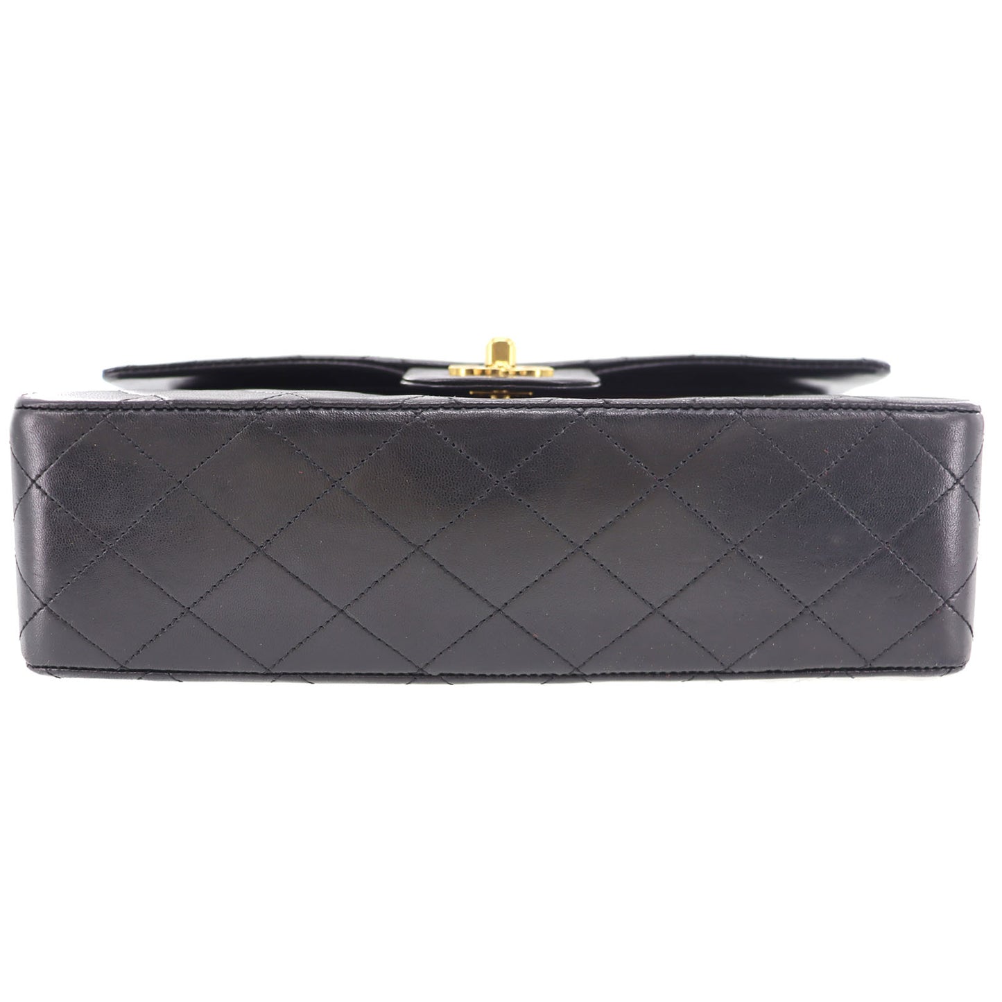 CHANEL Matelasse 25 Chain Shoulder Bag Black Leather #BK517