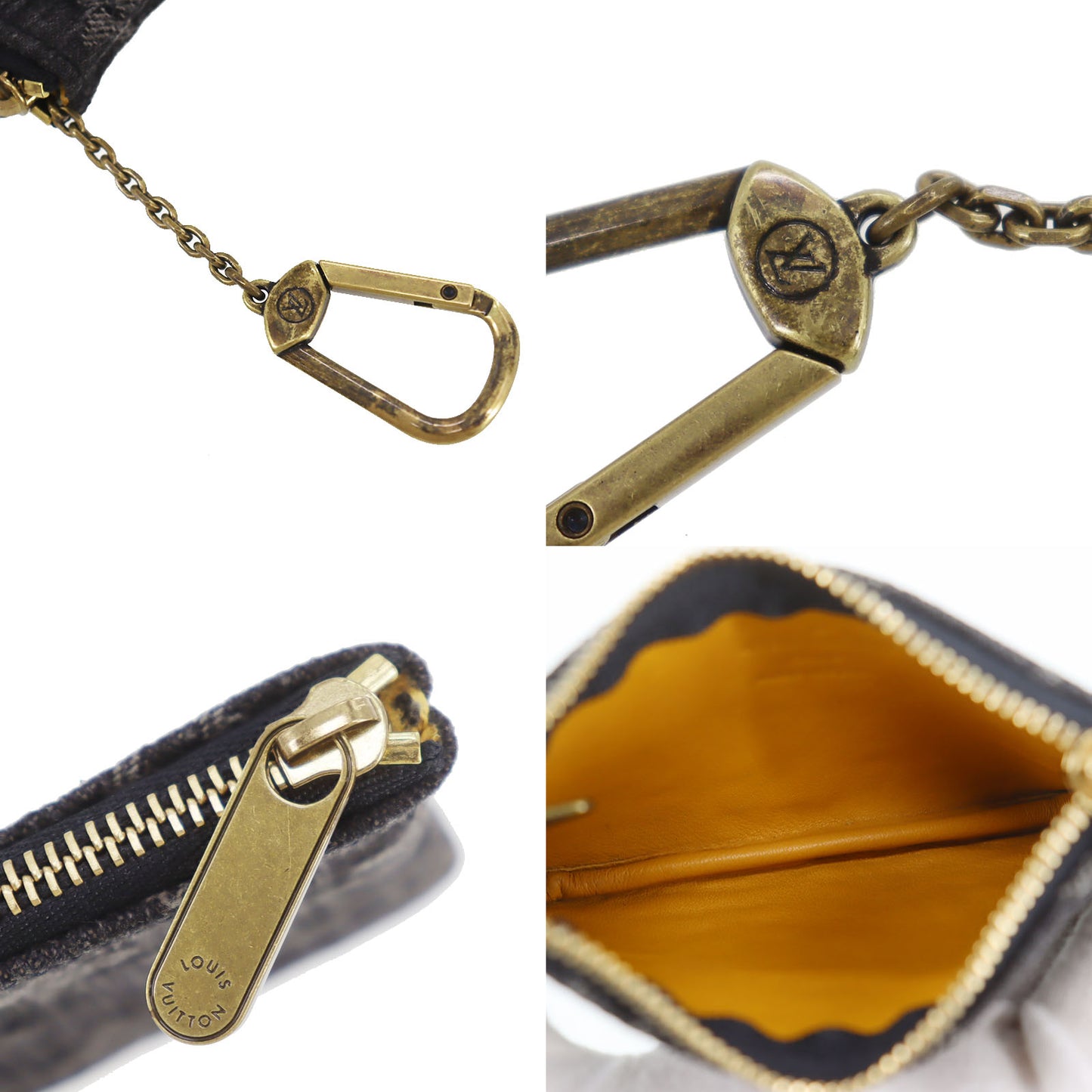 LOUIS VUITTON LV Pochette Cles Coin Purse Monogram Denim M95616 #CY688