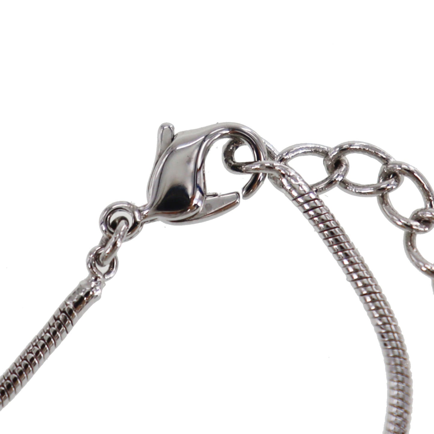 Christian Dior Trotter Rhinestones Chain Necklace Silver #ED425