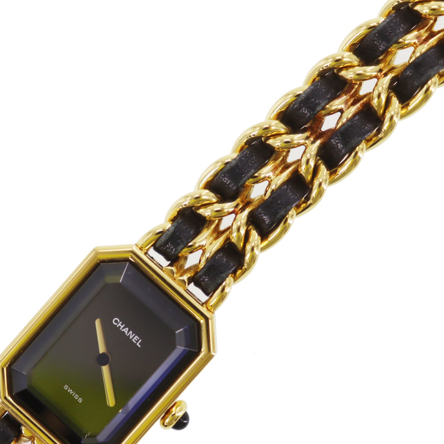 CHANEL Premiere Discontinued Wristwatches L Gold Black Quartz Swiss #CK713
