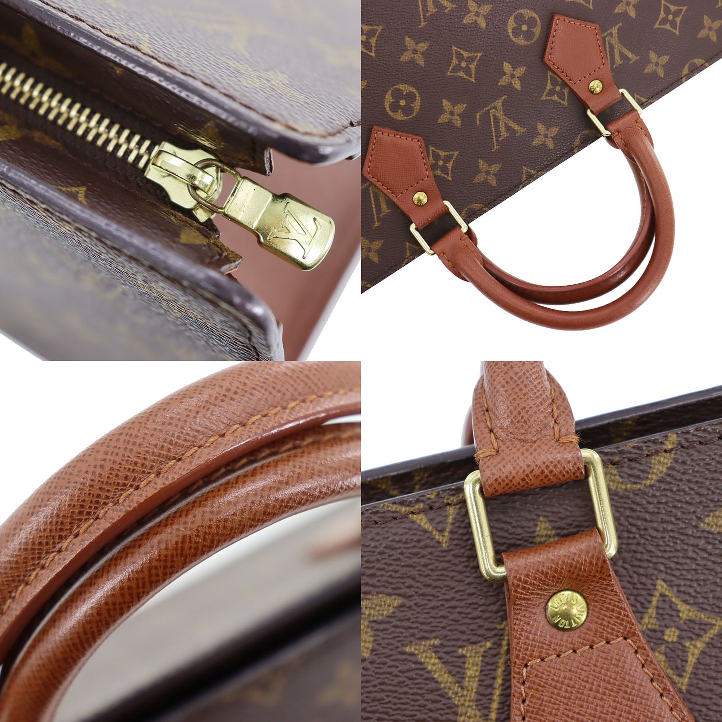 LOUIS VUITTON LV Sac Triangle Handbag Monogram Leather M51360 #CK673