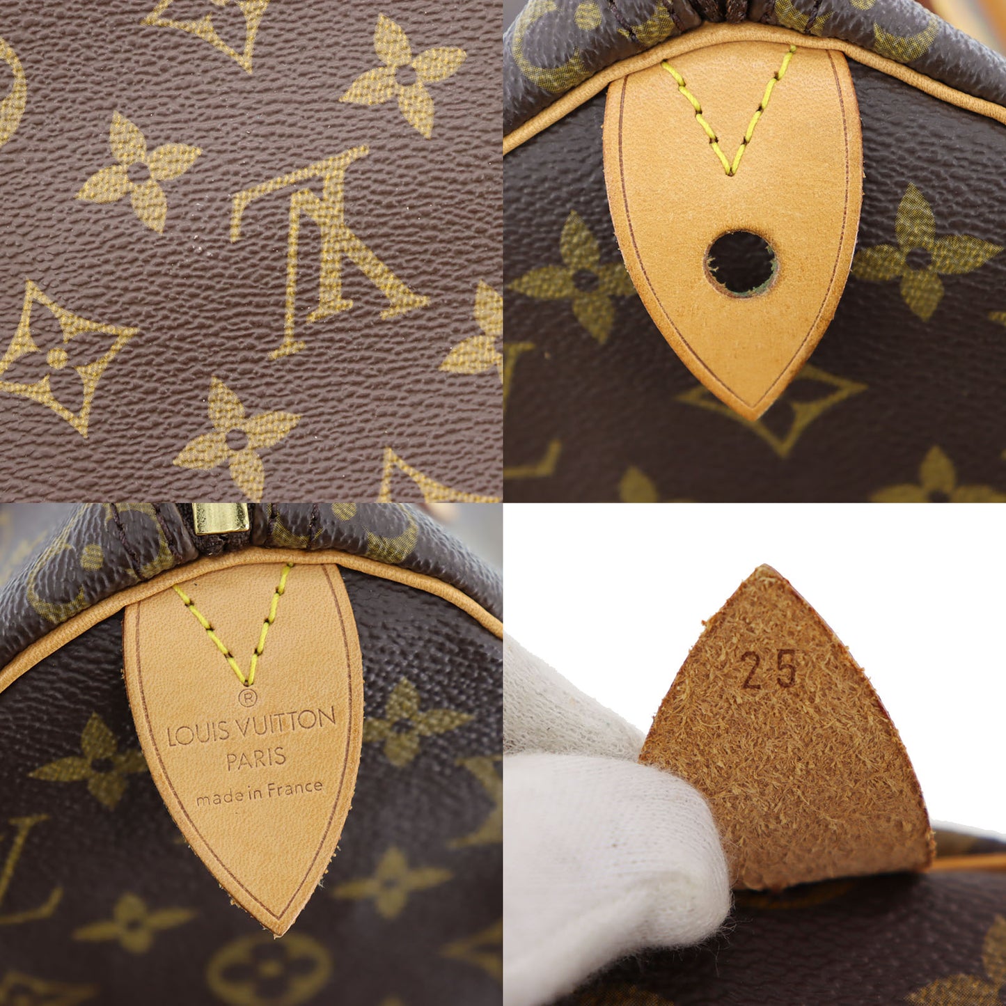 Louis Vuitton LV Speedy 25 Handbag Monogram Leather M41109 #BZ260