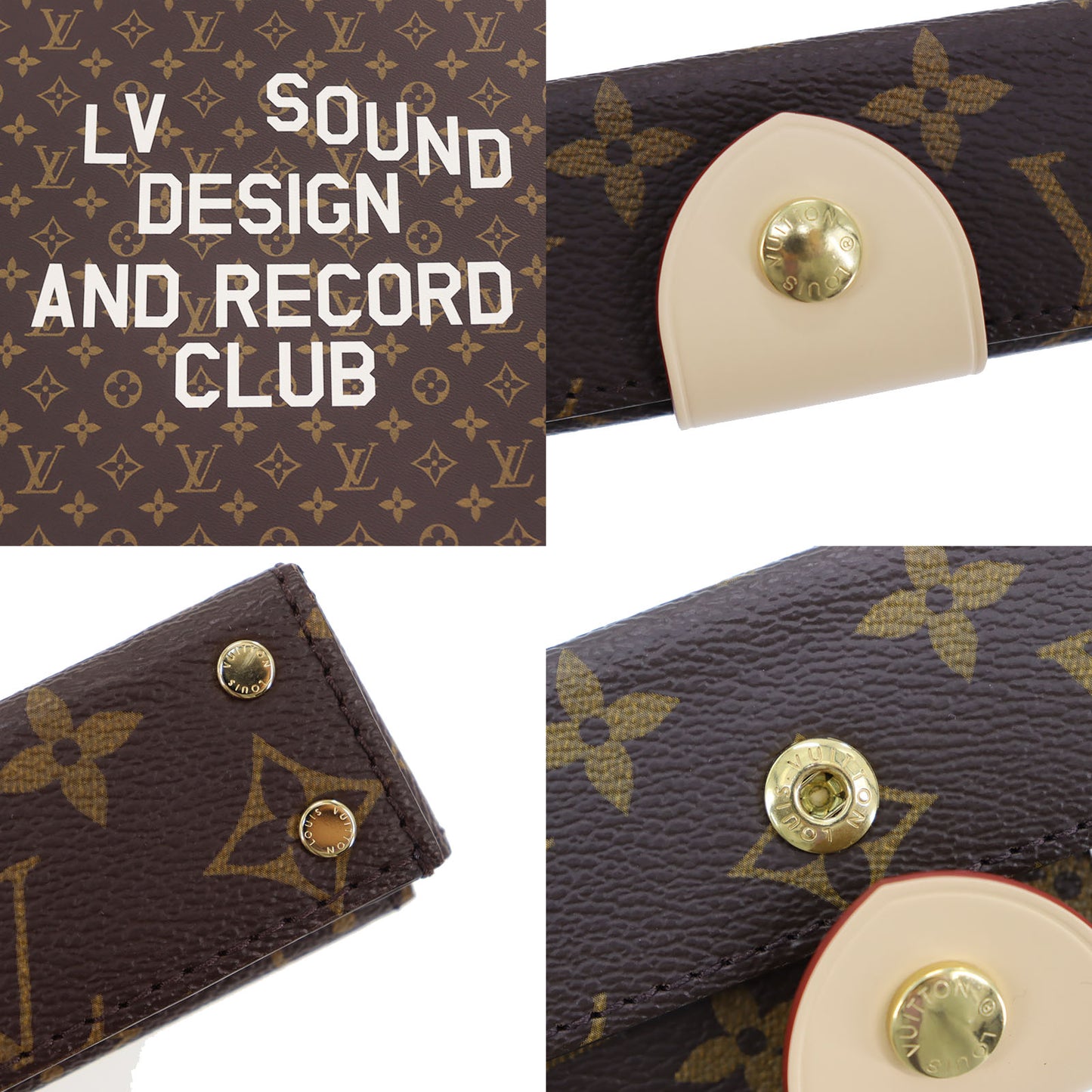 LOUIS VUITTON LV Pizza Box Record Case Monogram Canvas GI0634 Rare #CH303