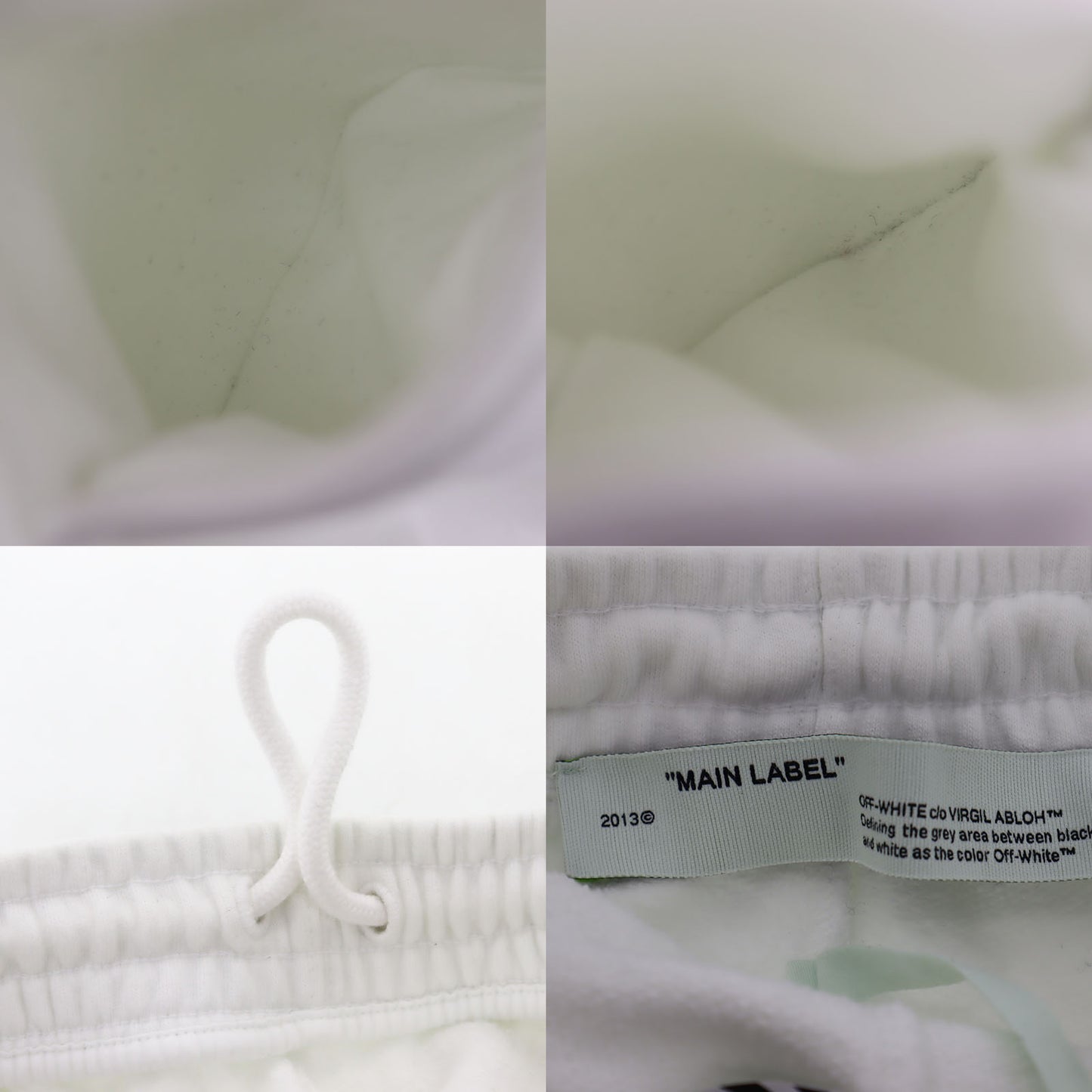 OFF-WHITE Bottom White Size M Italy 100% Cotton #AG851