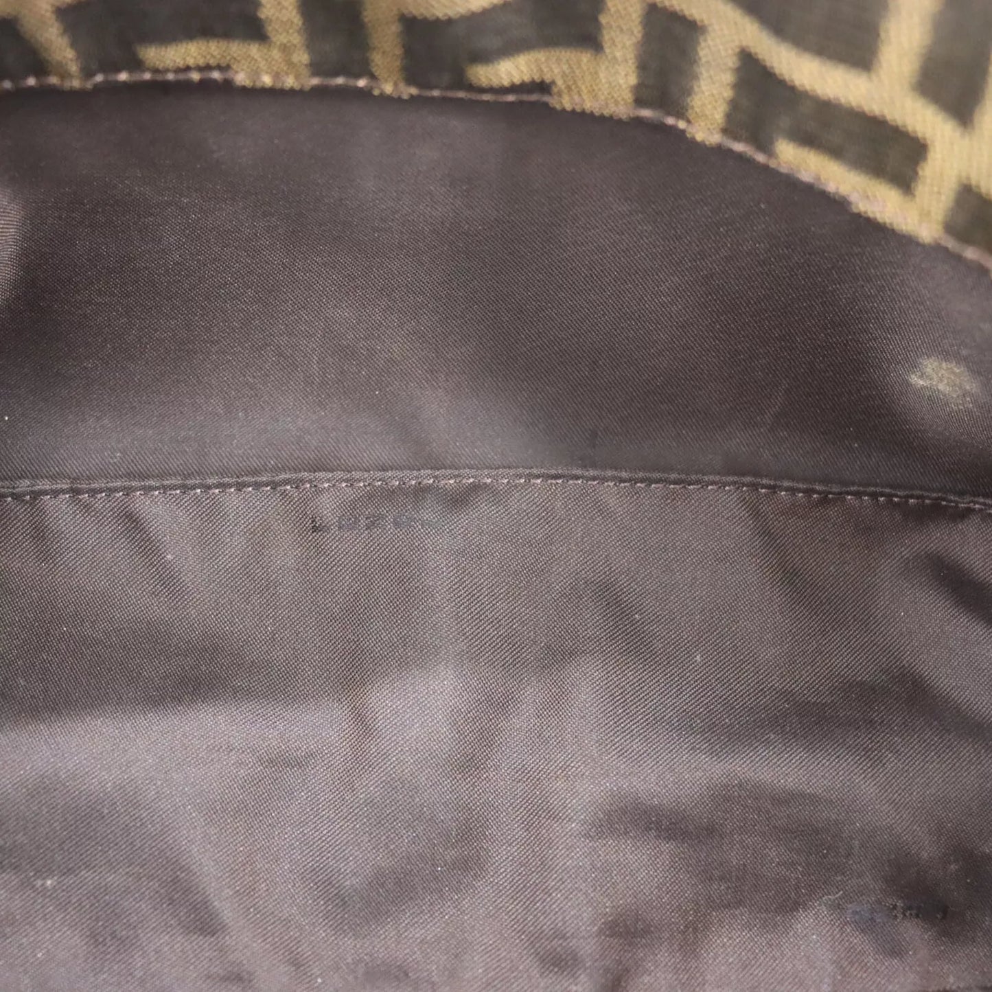 FENDI Zucca Mamma Bucket Handbag Brown #CT64