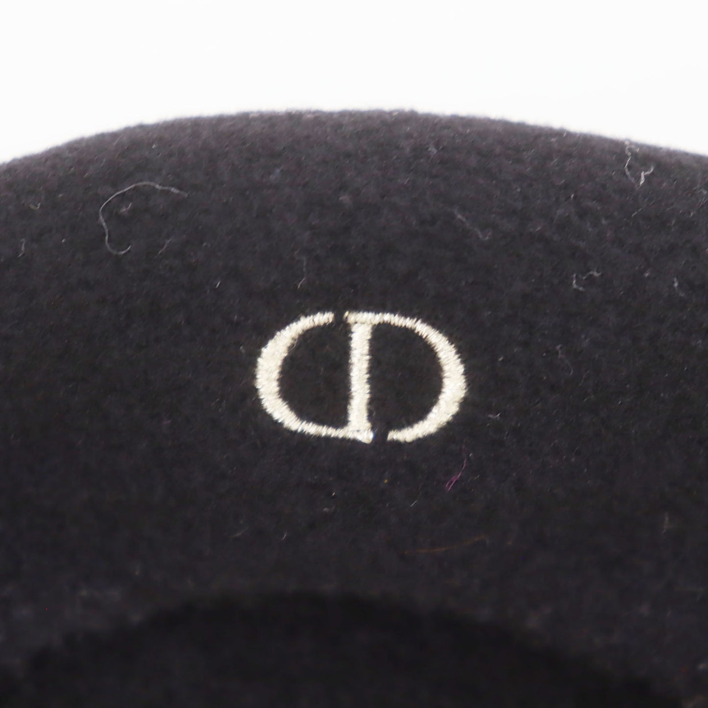 Christian Dior Beret Preschoolers Hat 100% Wool Black Kids T3 #CO56
