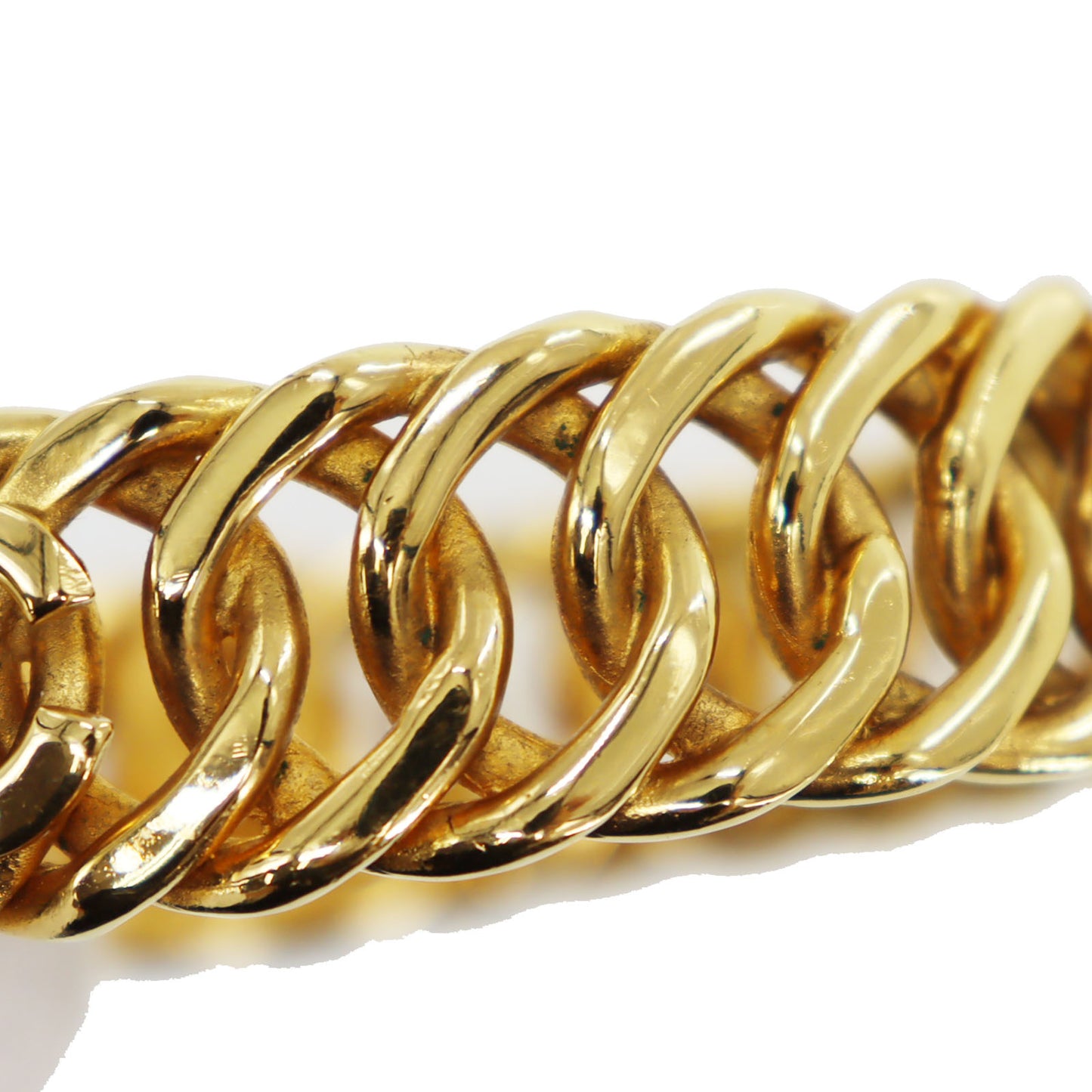 CHANEL CC Logos Chain Bracelet Gold Plated #CD416