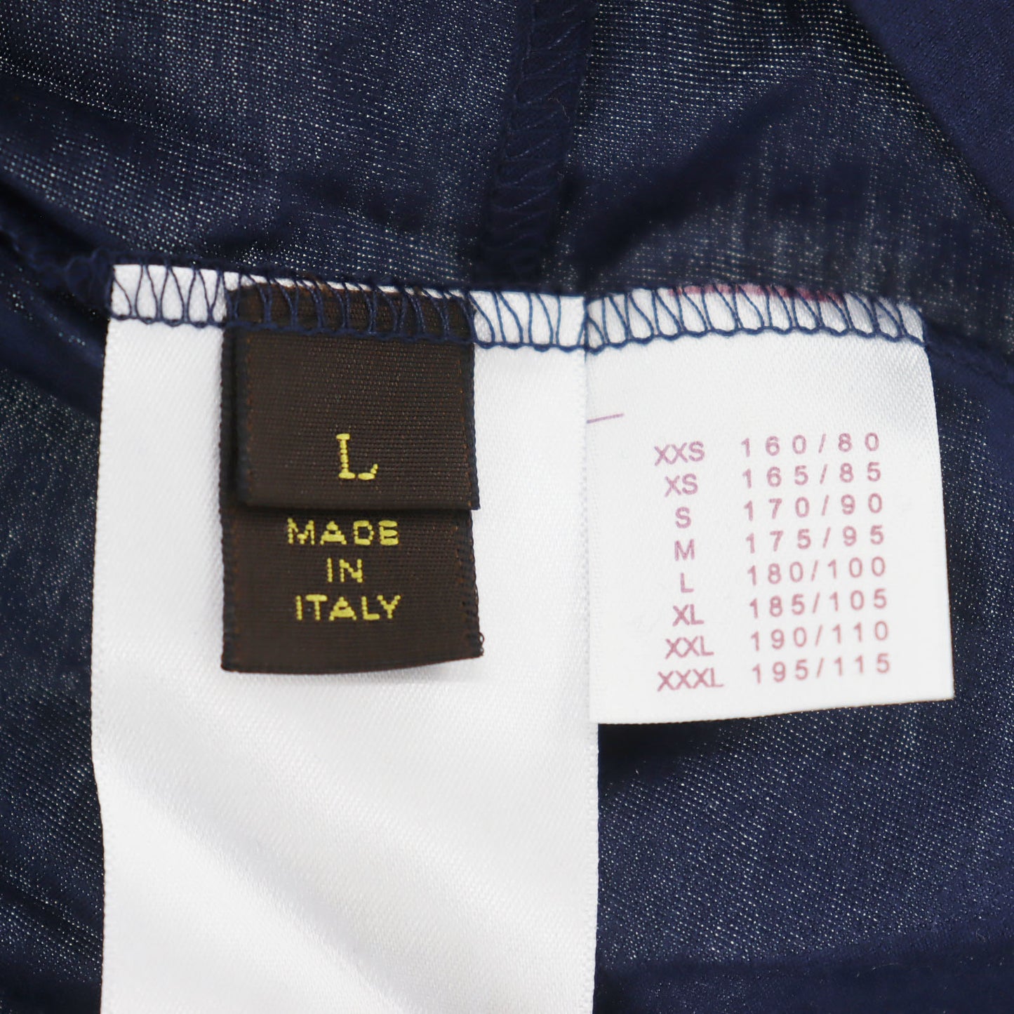 LOUIS VUITTON LV Short Sleeve T-shirt Cotton Navy Size L #AG316