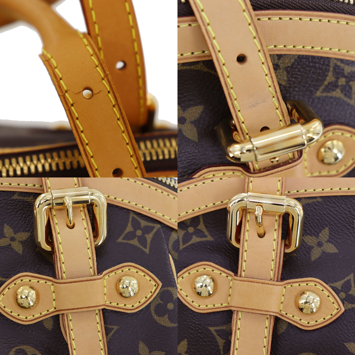 LOUIS VUITTON LV Tivoli GM Handbag Monogram Brown M40144 #AH624