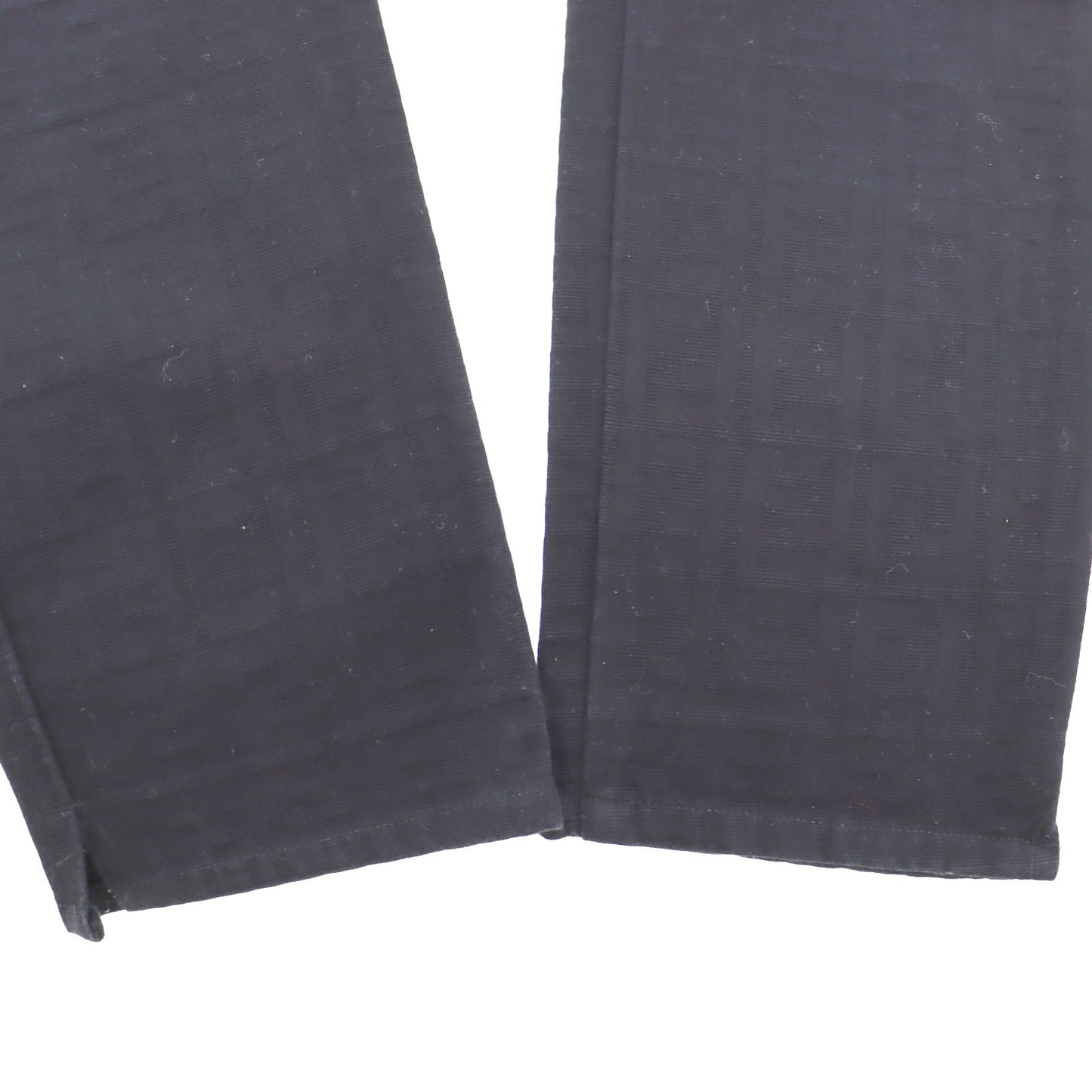 FENDI Roma Jeans Zucca Bottom Black Cotton 100% #AH314