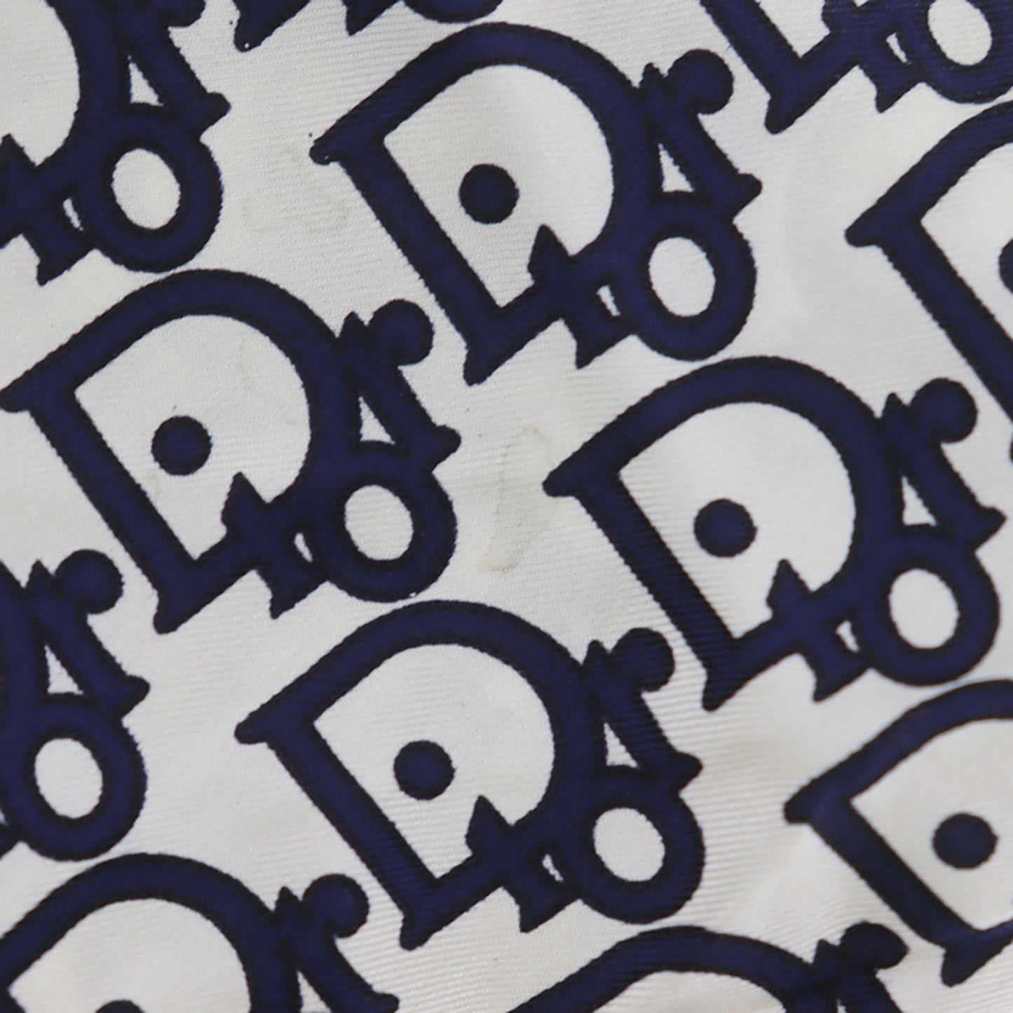 Christian Dior Logos Silk Scarf Navy White #ED37