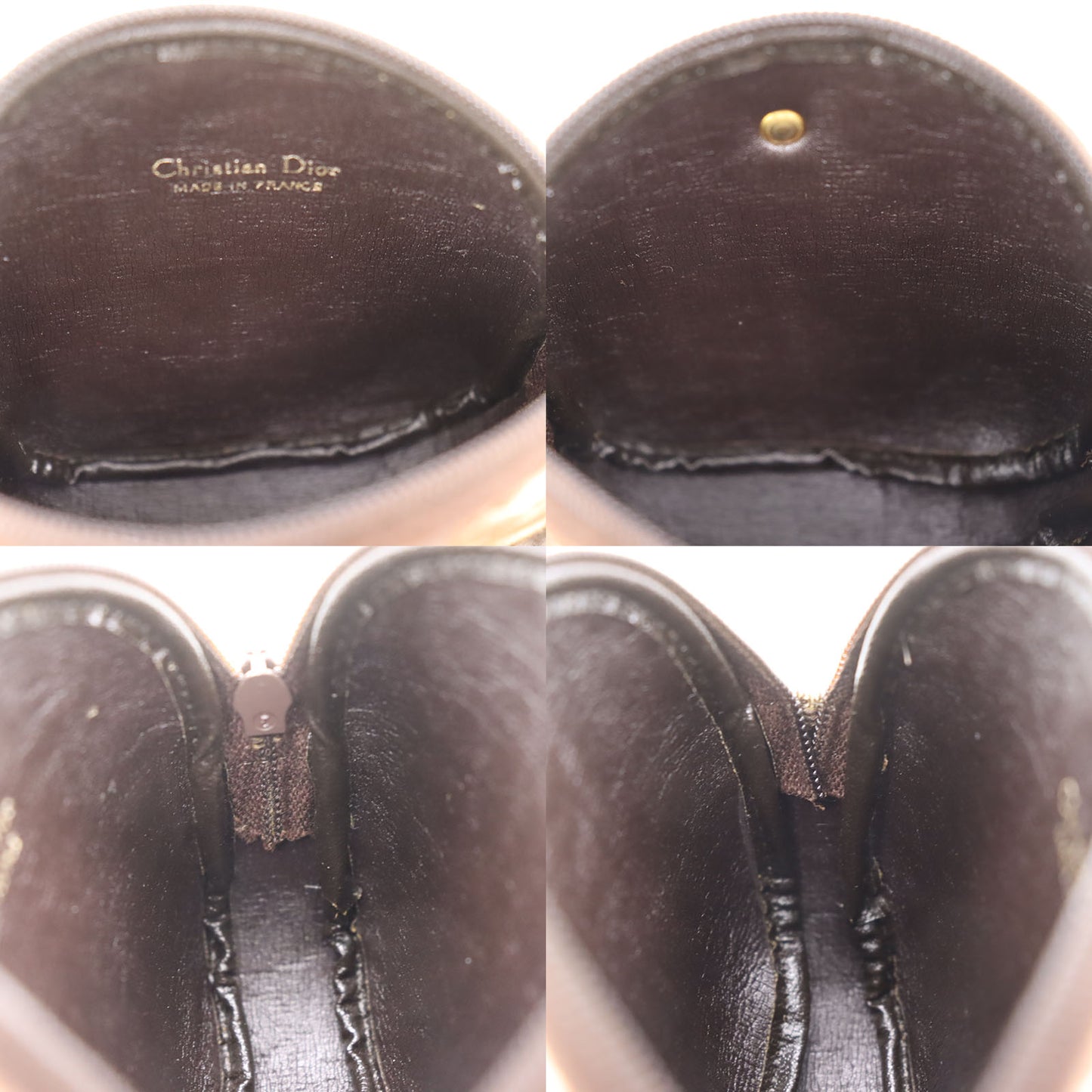 Christian Dior Trotter Mini Coin Wallet Pouch Brown Canvas #CH115