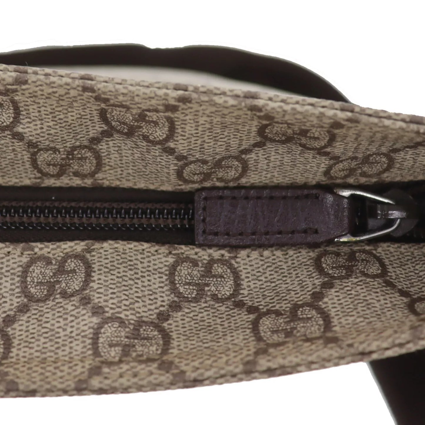 GUCCI GG Plus Shoulder Bag Crossbody Brown PVC Leather #CF544