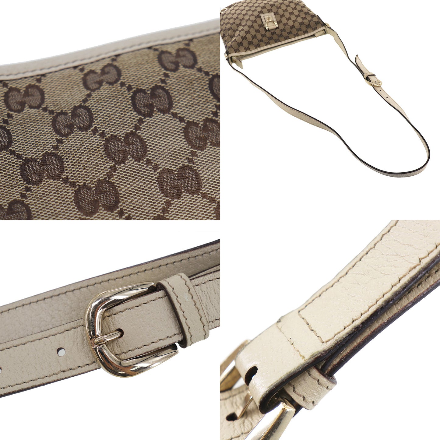 GUCCI Original GG Canvas Abbey Crossbody Shoulder Bag Brown #EB80