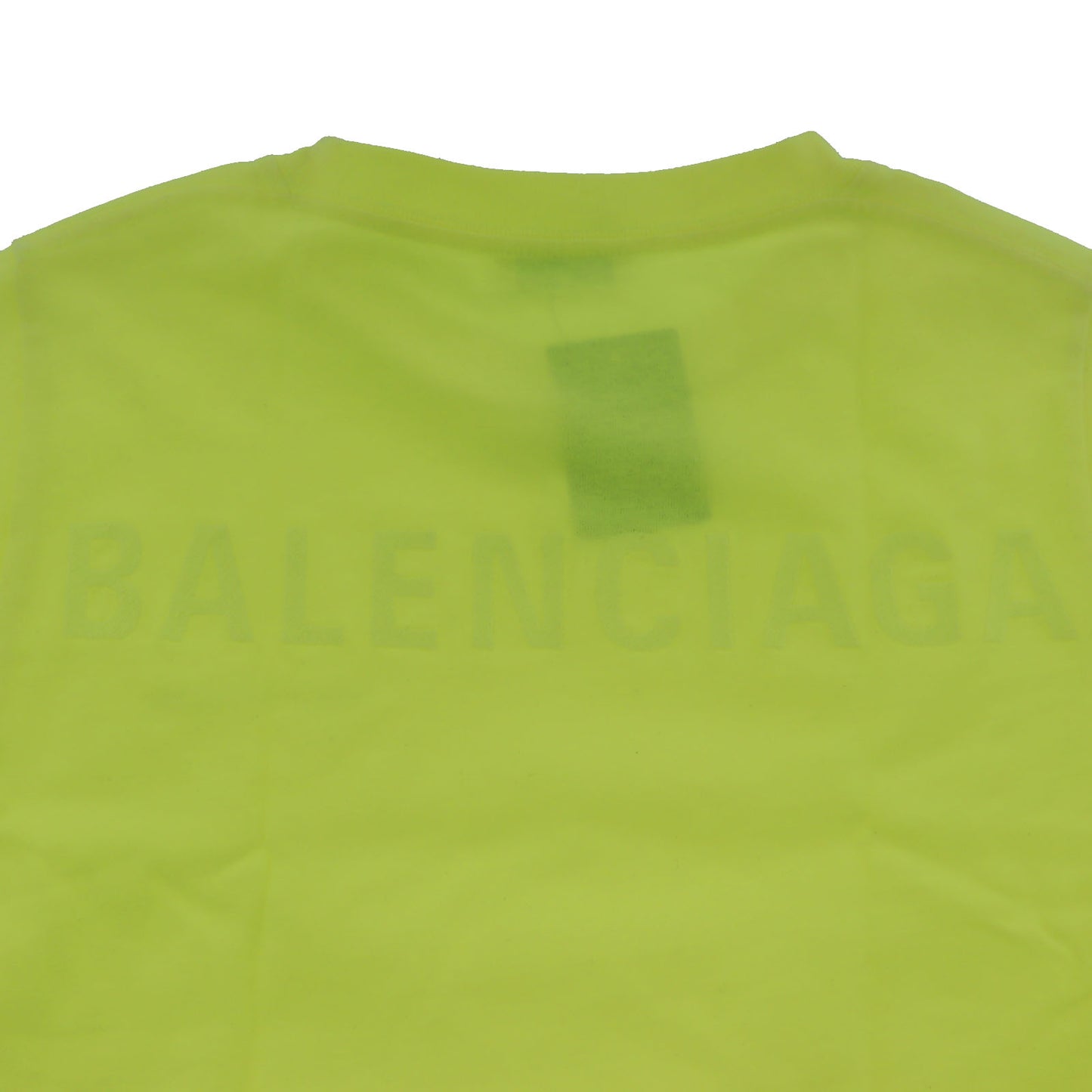 BALENCIAGA Short Sleeve T-shirt Tops XS Gluorescent Yellow #AH677